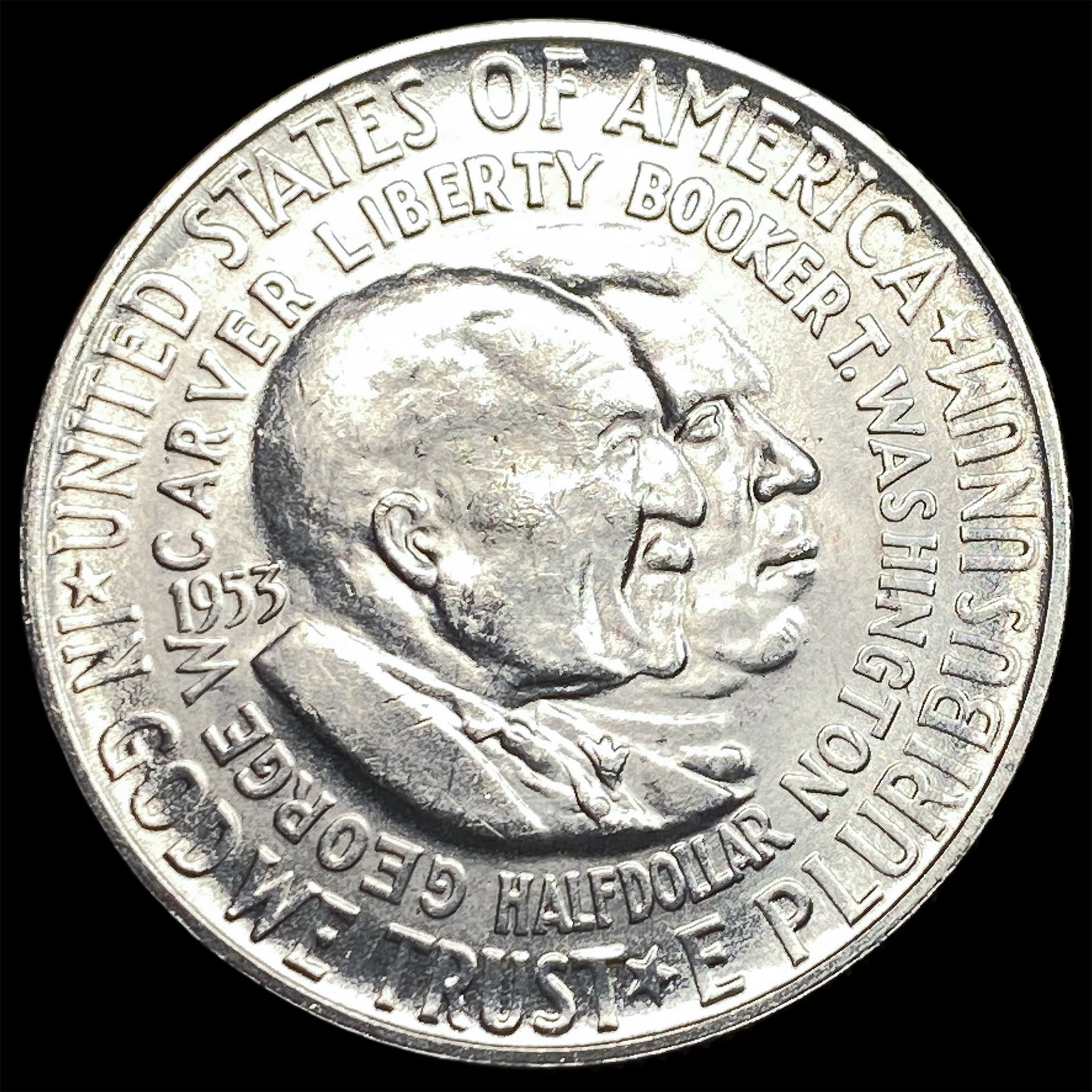 1953-S Silver Booker T. Washington/Carver Half Dollar CHOICE BU (1 of 2)