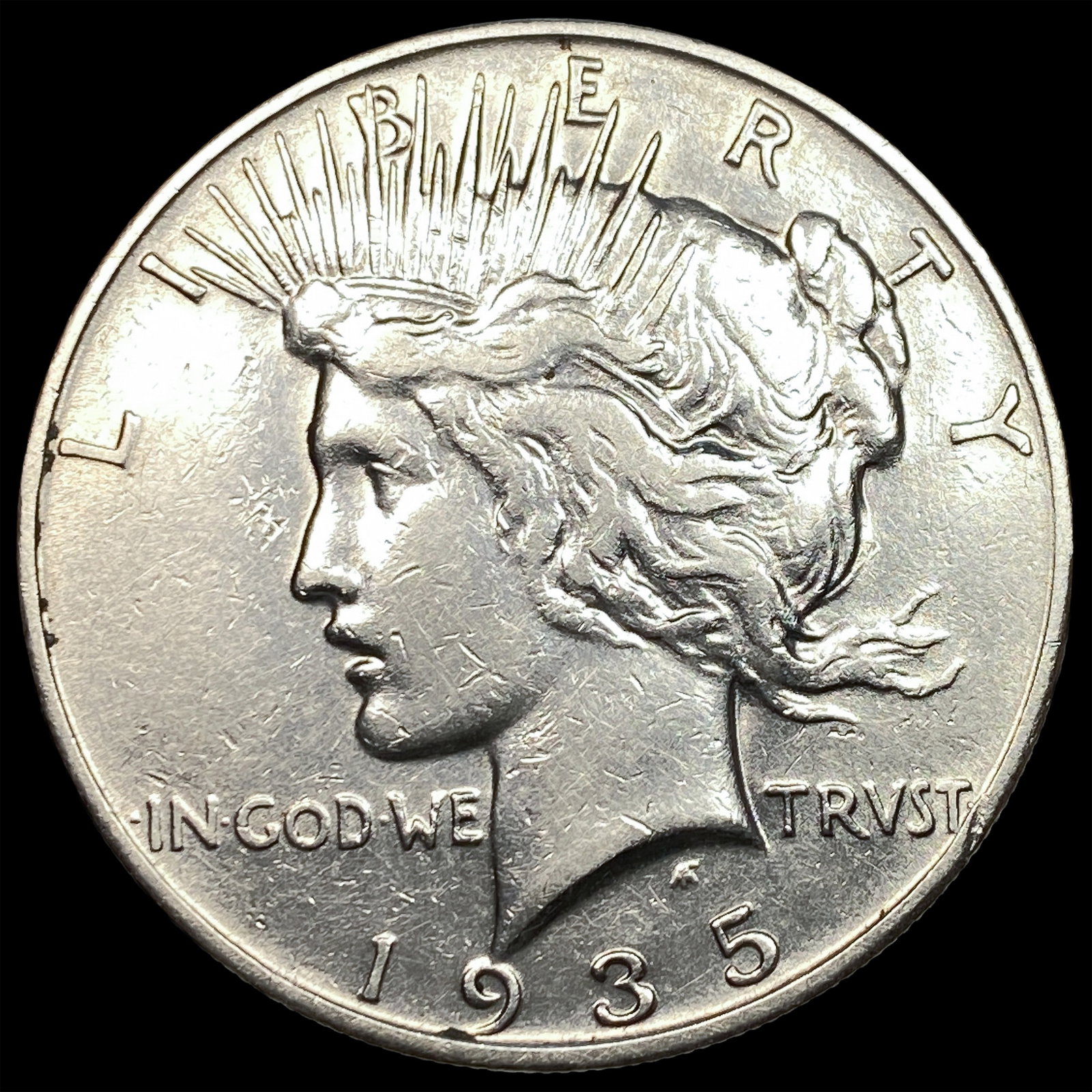 1935-S Silver Peace Dollar NEARLY UNCIRCULATED: 1935-S Silver Peace Dollar NEARLY UNCIRCULATED
