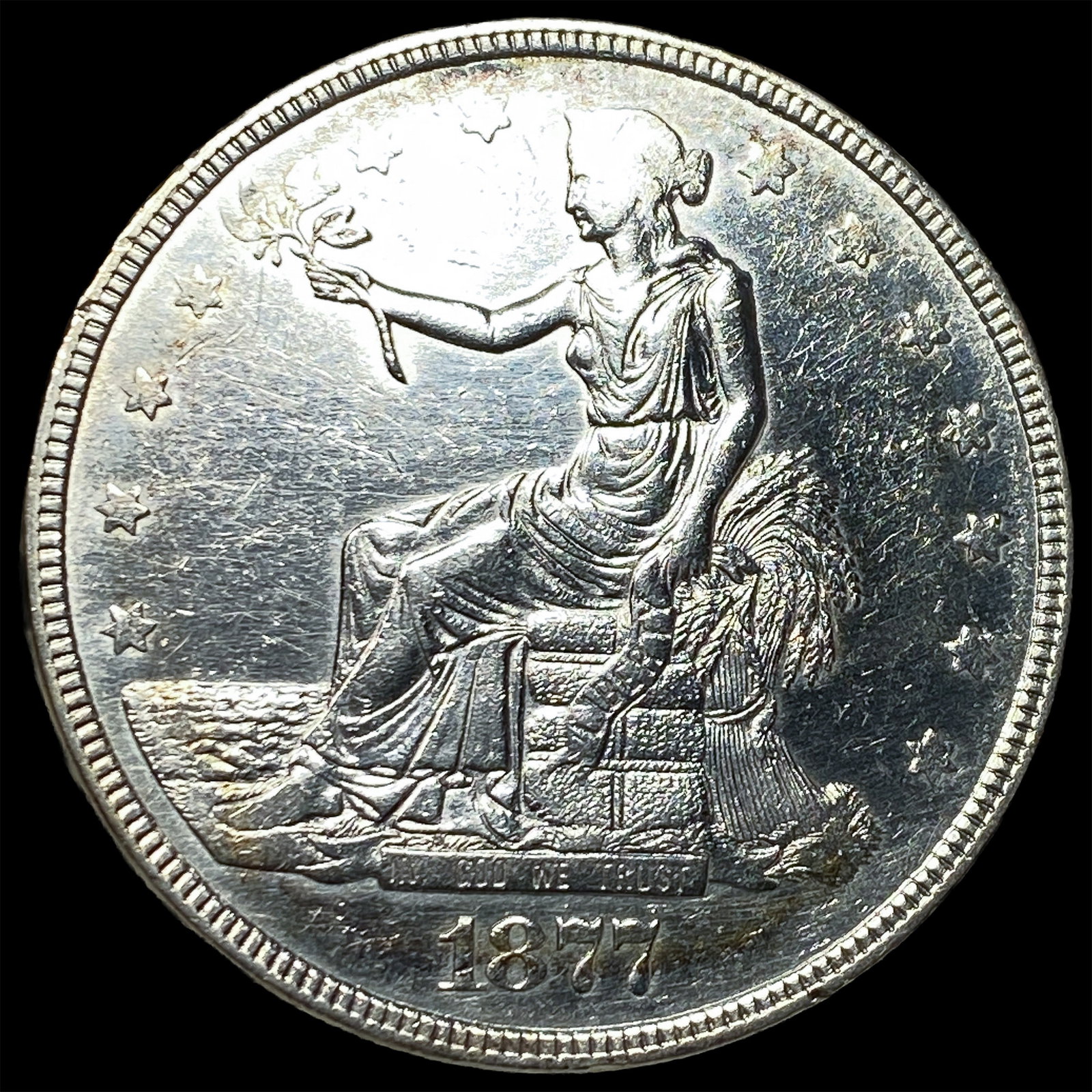 1877 Silver Trade Dollar CLOSELY UNCIRCULATED (1 of 2)