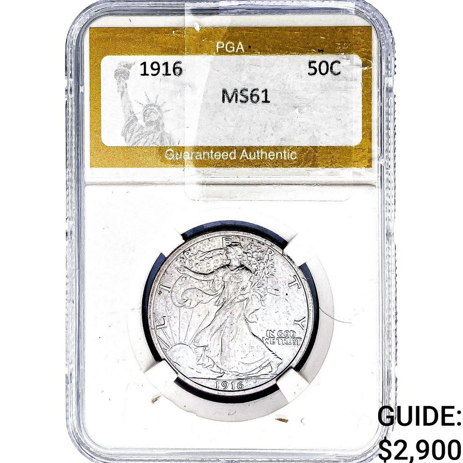 1916 Walking Liberty Half Dollar PGA MS61 (1 of 2)