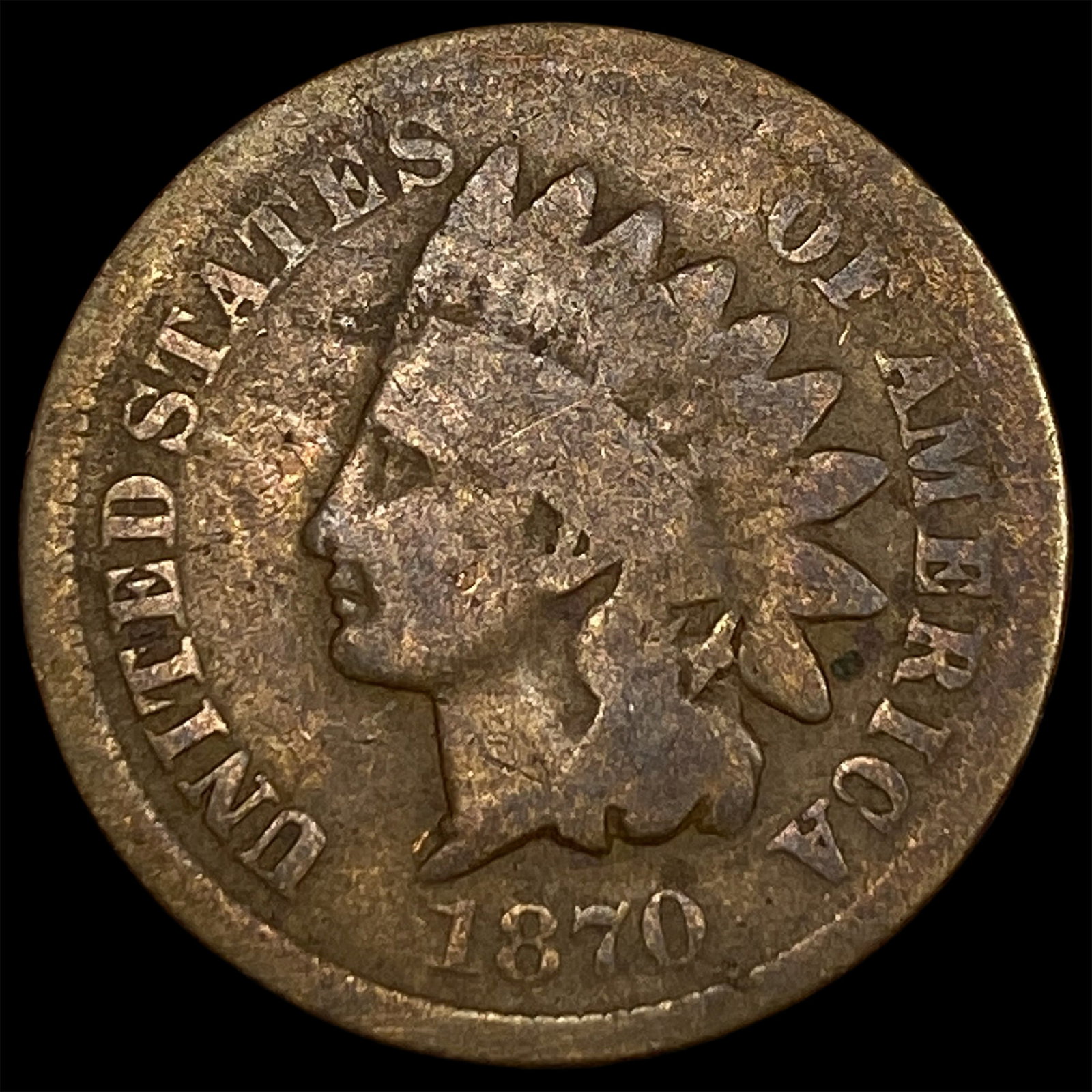 1870 Indian Head Cent NICELY CIRCULATED (1 of 2)