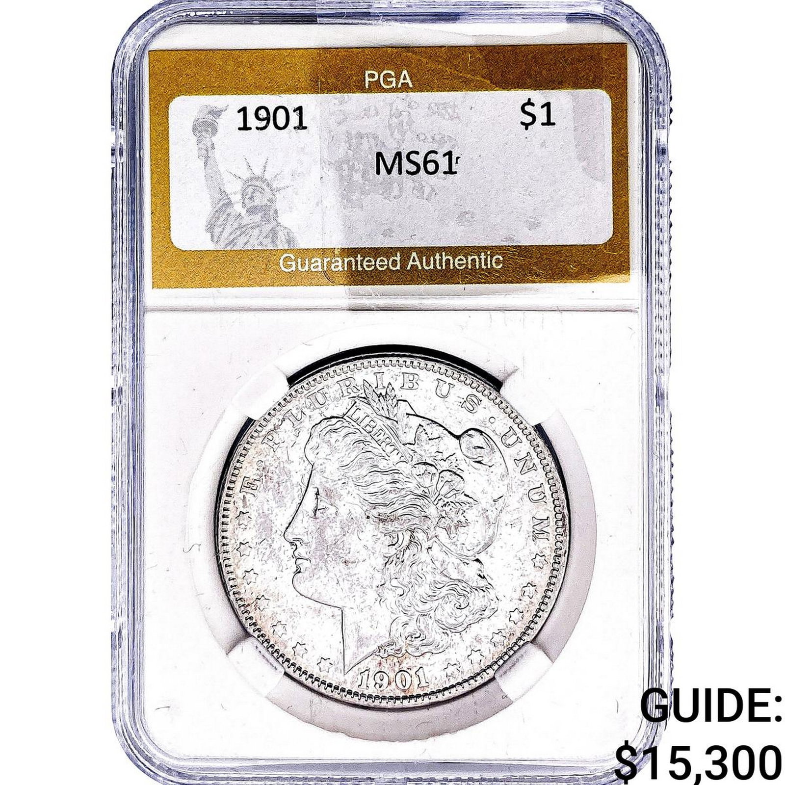1901 Morgan Silver Dollar PGA MS61: 1901 Morgan Silver Dollar PGA MS61