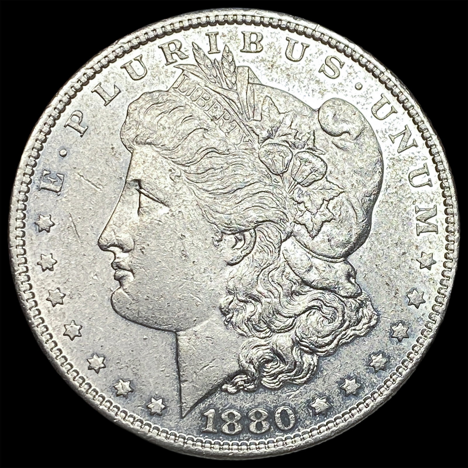 1880-S Silver Morgan Dollar CLOSELY UNCIRCULATED: 1880-S Silver Morgan Dollar CLOSELY UNCIRCULATED