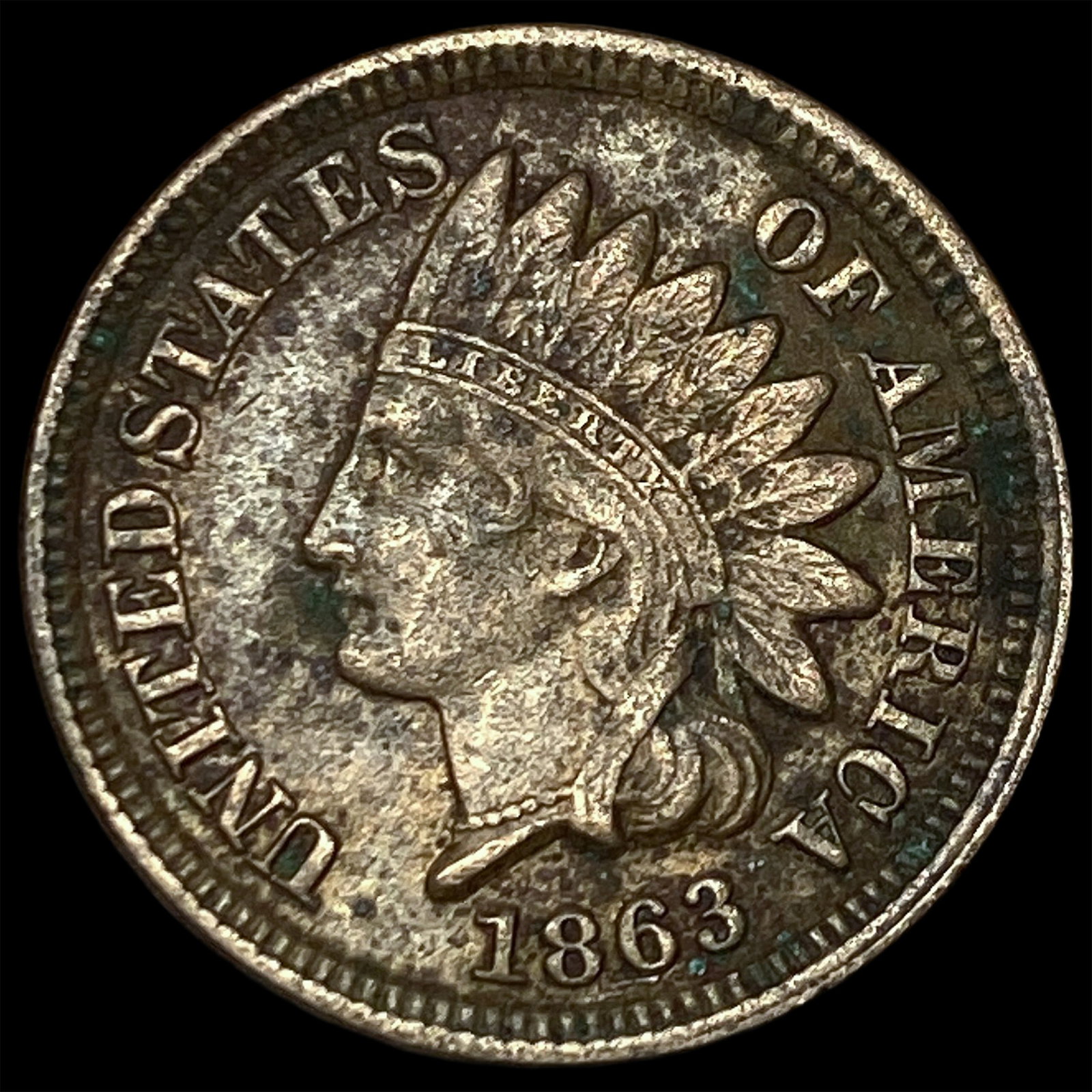 1863 Indian Head Cent CLOSELY UNCIRCULATED (1 of 2)