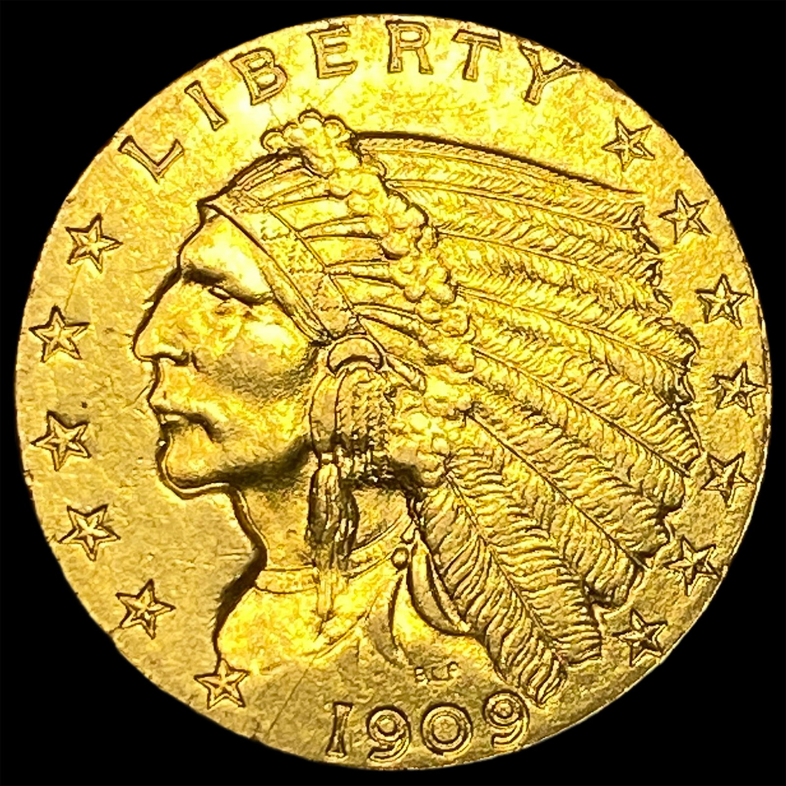 1909 Indian Head Gold $2.50 Quarter Eagle UNCIRCULATED (1 of 2)
