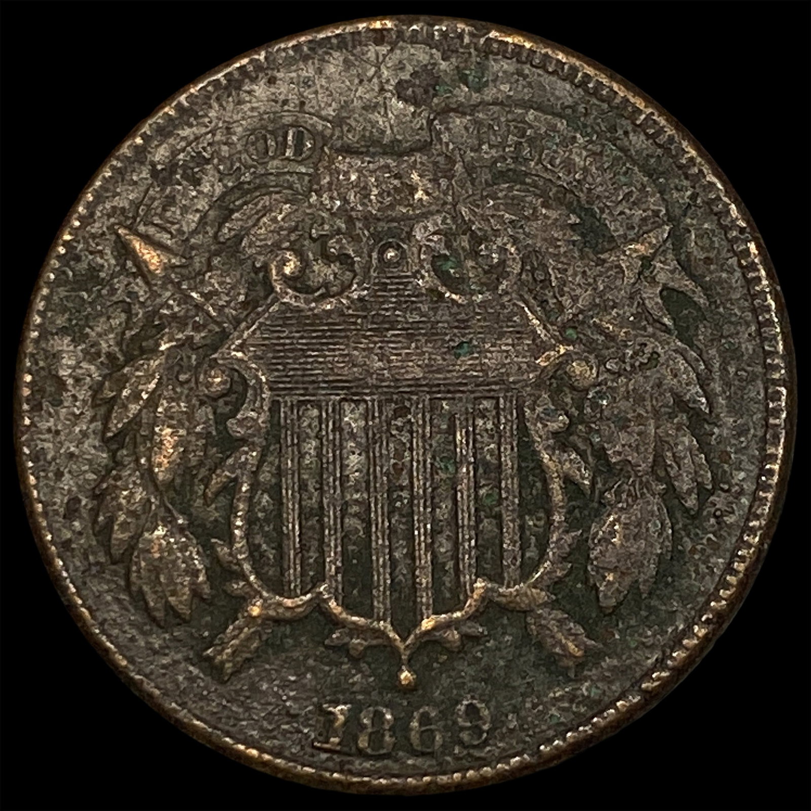 1869 Two-Cent Piece LIGHTLY CIRCULATED (1 of 2)
