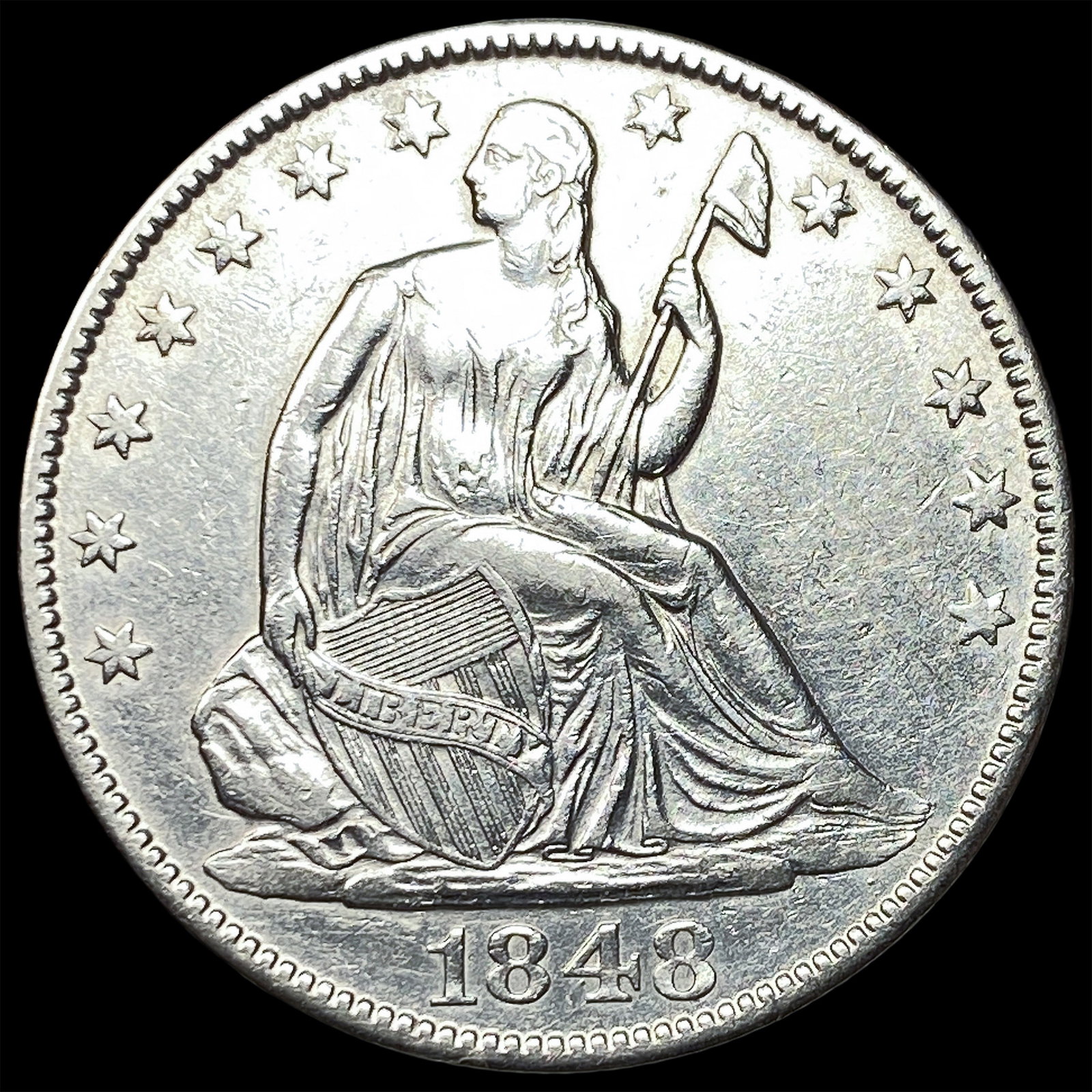1848-O Silver Half Dollar CLOSELY UNCIRCULATED (1 of 2)