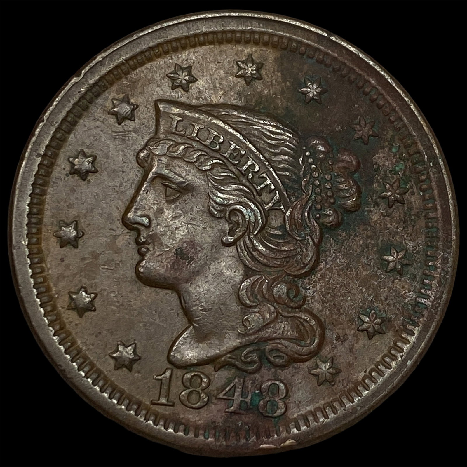 1848 Braided Hair Large Cent UNCIRCULATED (1 of 2)
