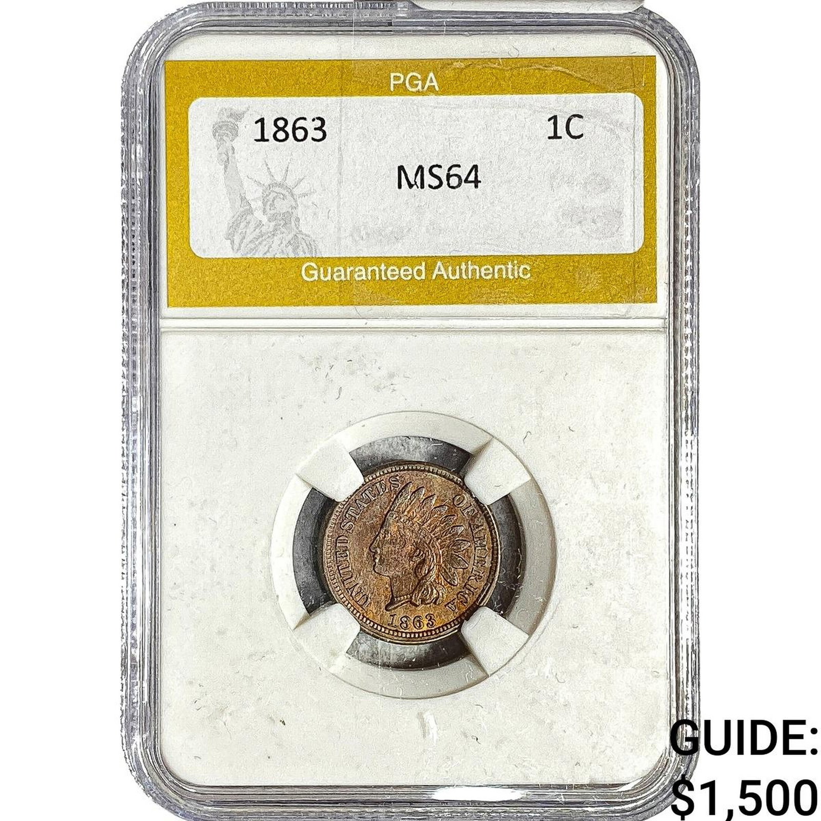 1863 Indian Head Cent PGA MS64 (1 of 2)
