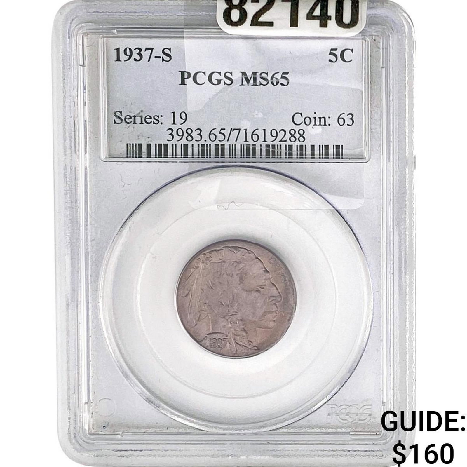 1937-S Buffalo Nickel PCGS MS65 (1 of 2)