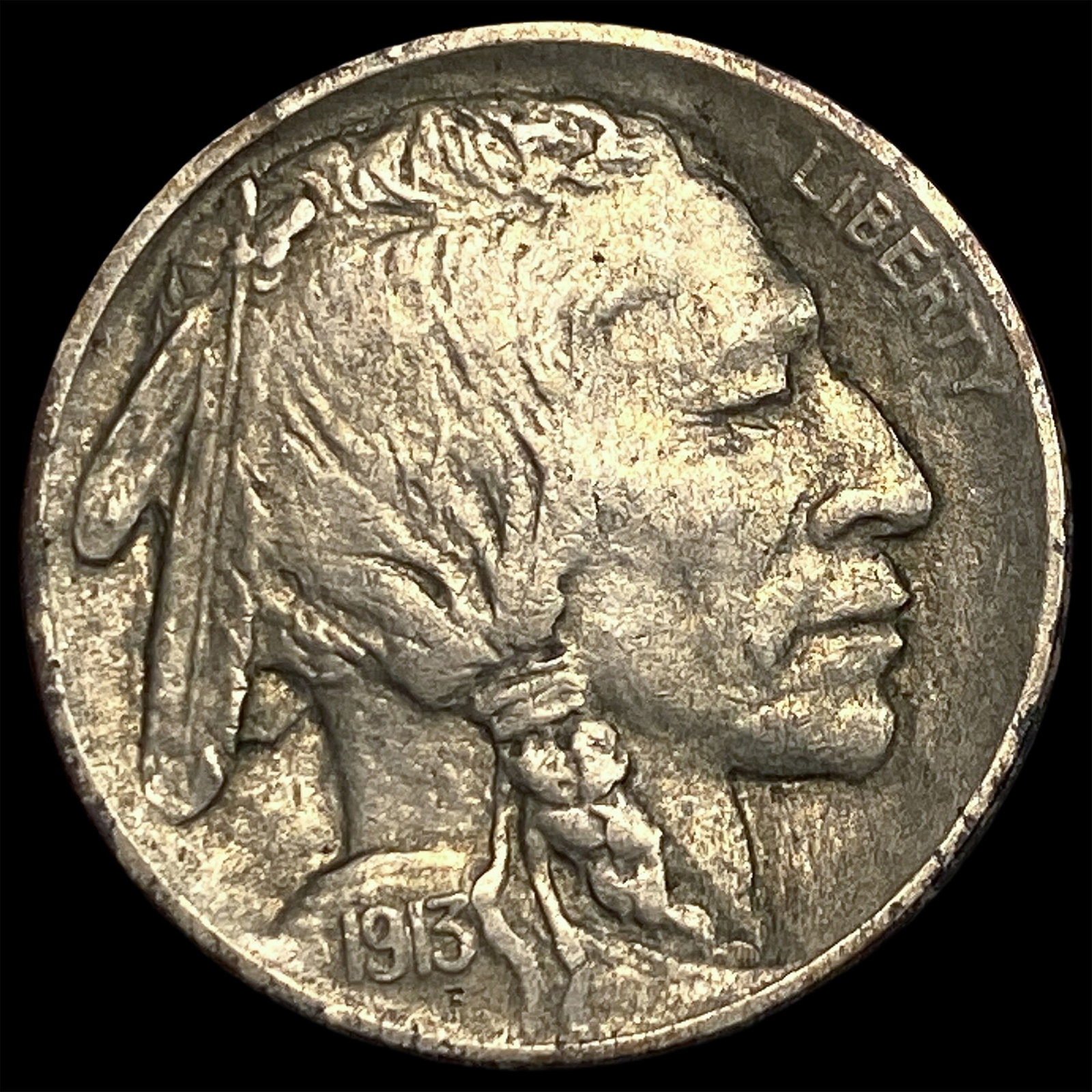 1913 Type 1 Buffalo Nickel CLOSELY UNCIRCULATED: 1913 Type 1 Buffalo Nickel CLOSELY UNCIRCULATED