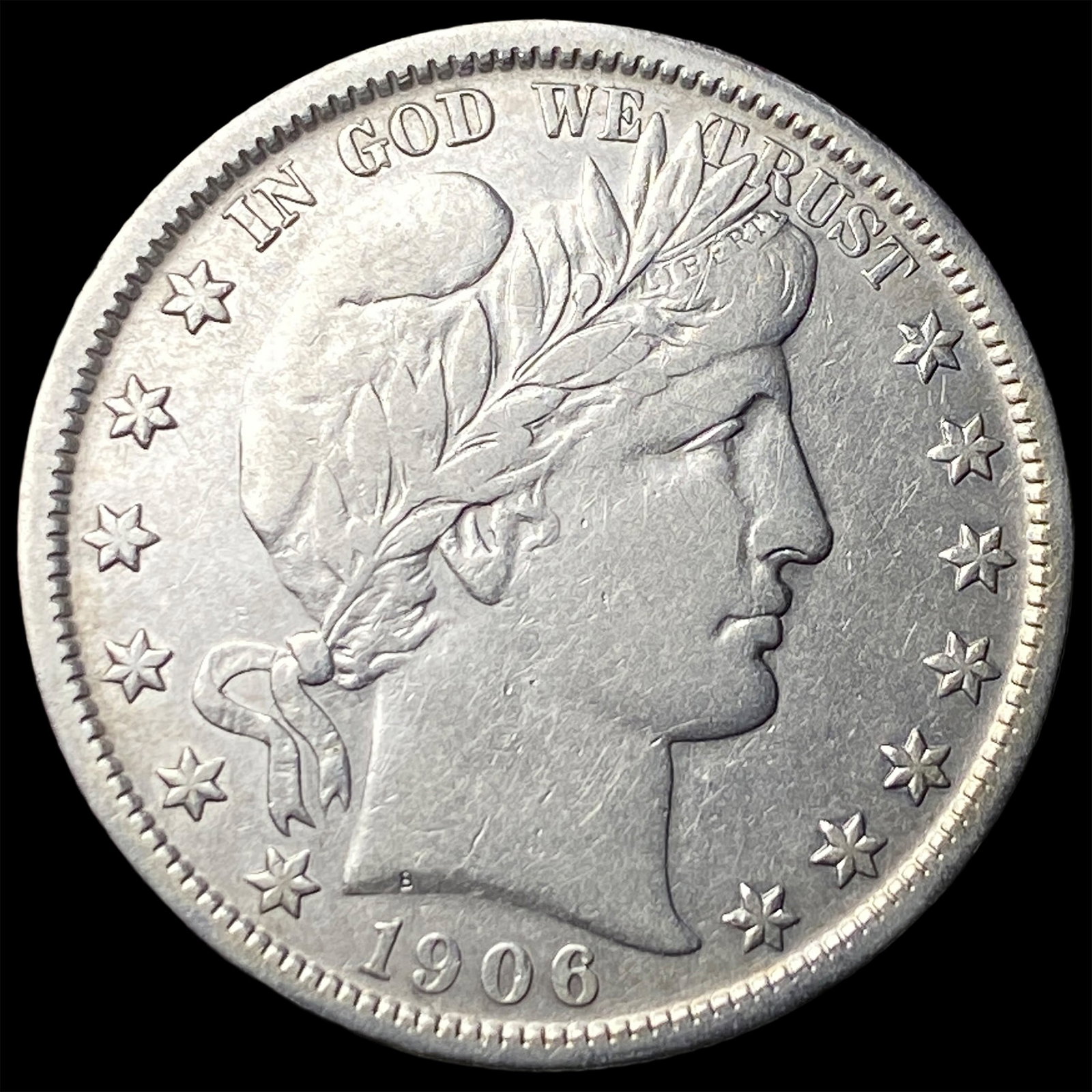 1906-O Silver Barber Half Dollar CLOSELY UNCIRCULATED (1 of 2)