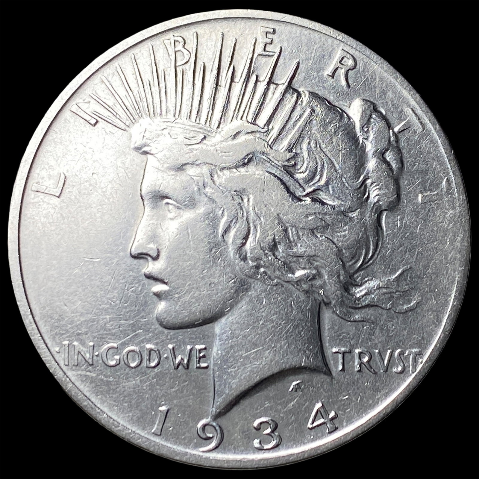 1934-D Silver Peace Dollar NEARLY UNCIRCULATED: 1934-D Silver Peace Dollar NEARLY UNCIRCULATED