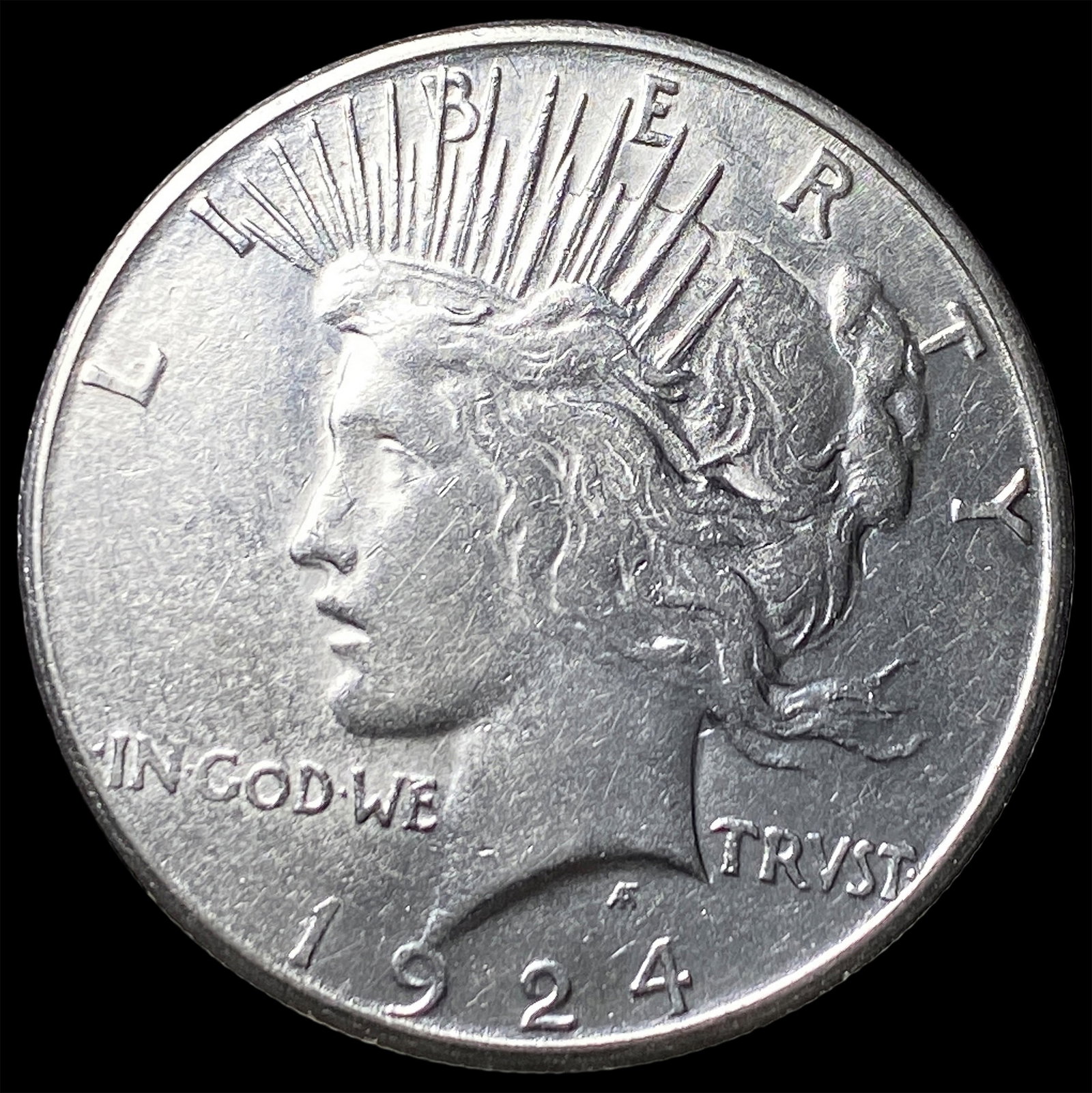 1924 Peace Silver Dollar CLOSELY UNCIRCULATED (1 of 2)