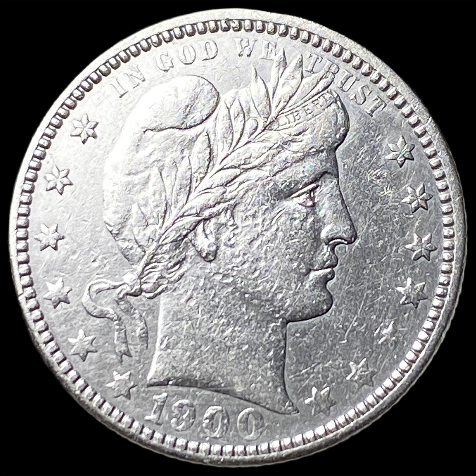 1900-S Silver Barber Quarter CLOSELY UNCIRCULATED (1 of 2)
