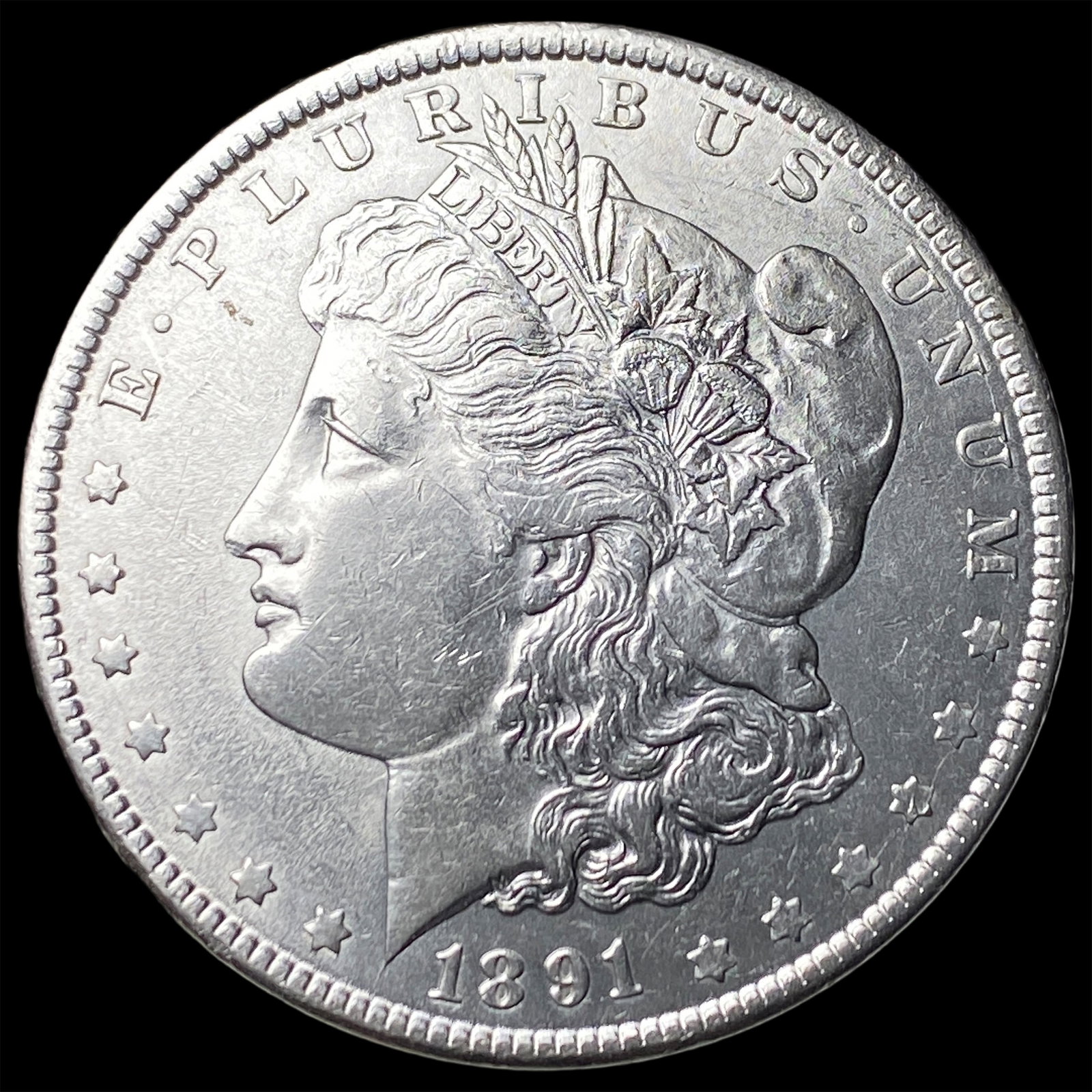 1891 Morgan Silver Dollar CLOSELY UNCIRCULATED: 1891 Morgan Silver Dollar CLOSELY UNCIRCULATED