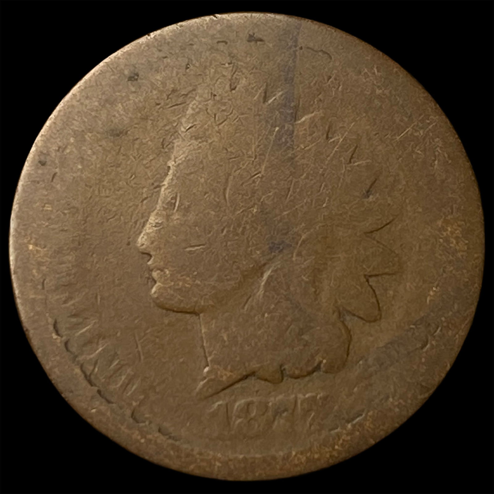 1877 Indian Head Cent NICELY CIRCULATED (1 of 2)