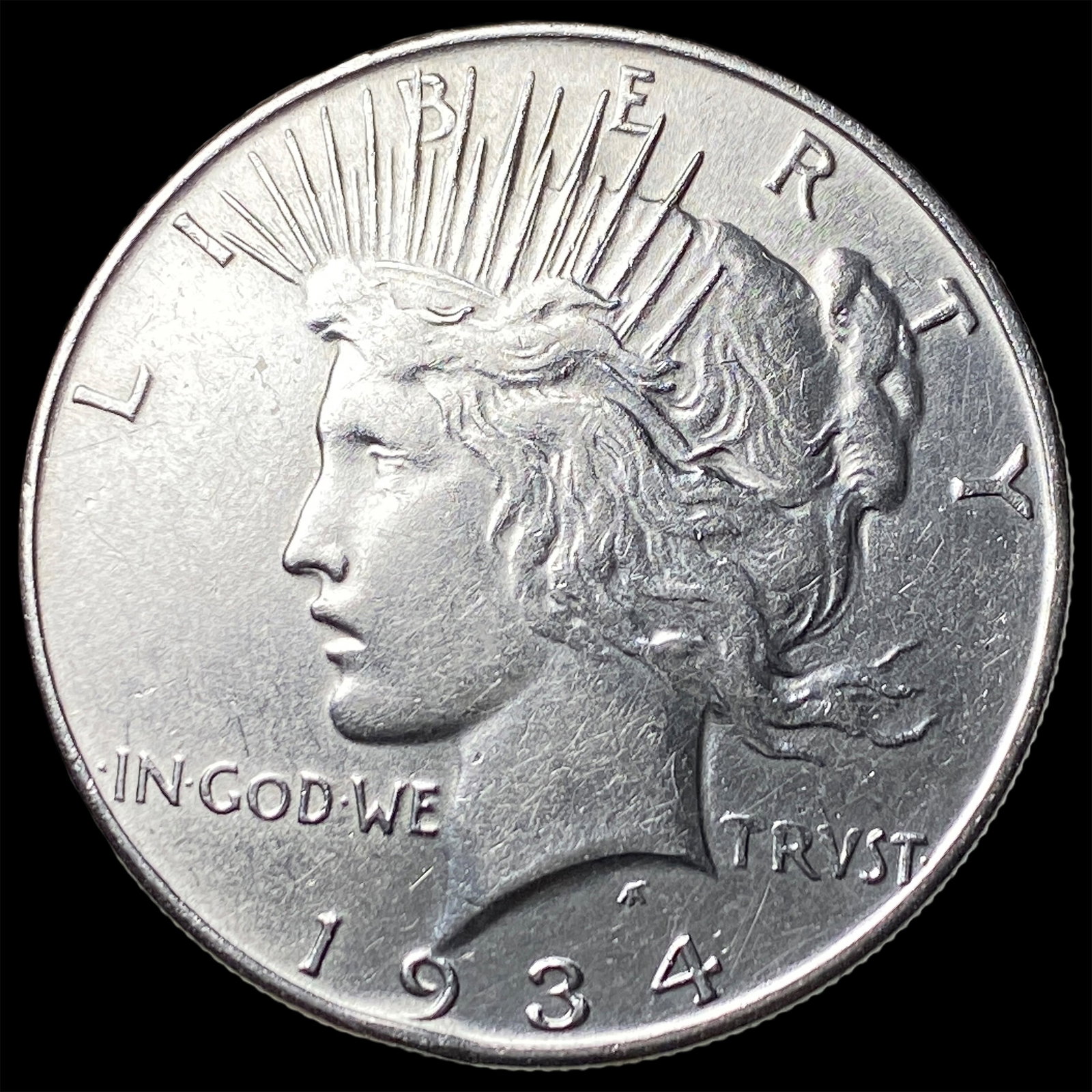1934 Silver Peace Dollar CHOICE AU: 1934 Silver Peace Dollar CHOICE AU