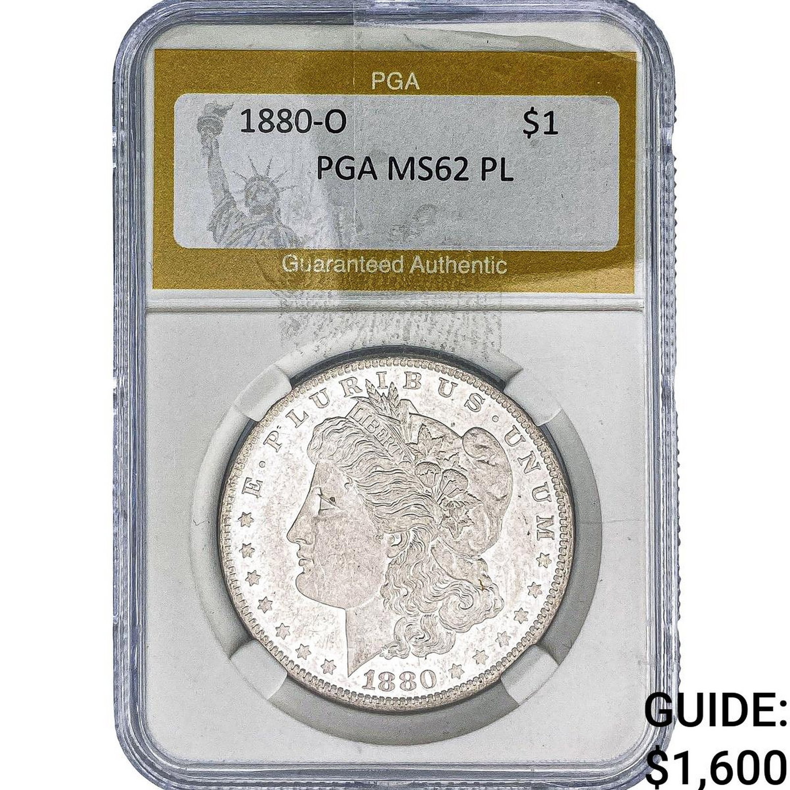 1880-O Morgan Silver Dollar PGA MS62 PL (1 of 2)