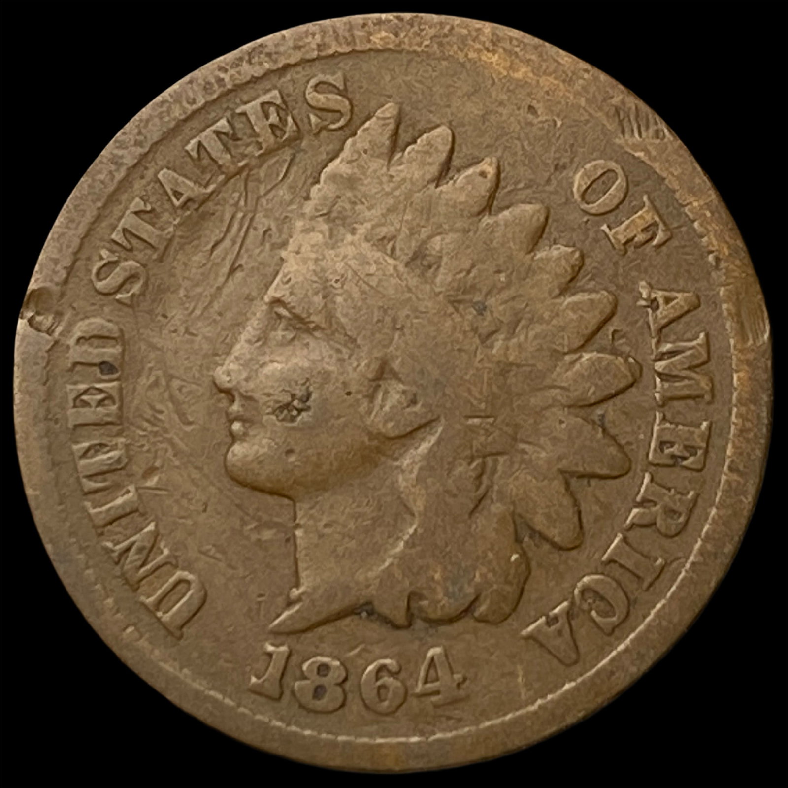 1864 Bronze Indian Head Cent NICELY CIRCULATED (1 of 2)