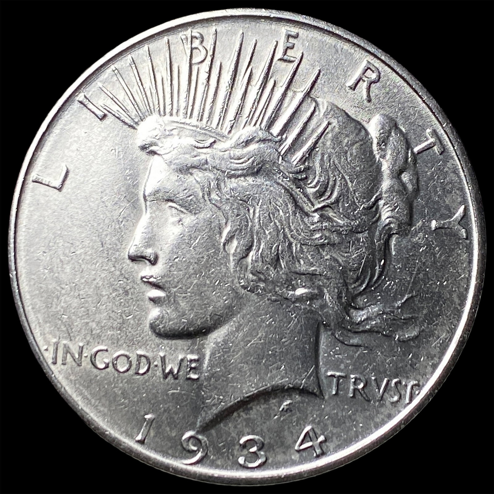 1934 Peace Silver Dollar CLOSELY UNCIRCULATED: 1934 Peace Silver Dollar CLOSELY UNCIRCULATED