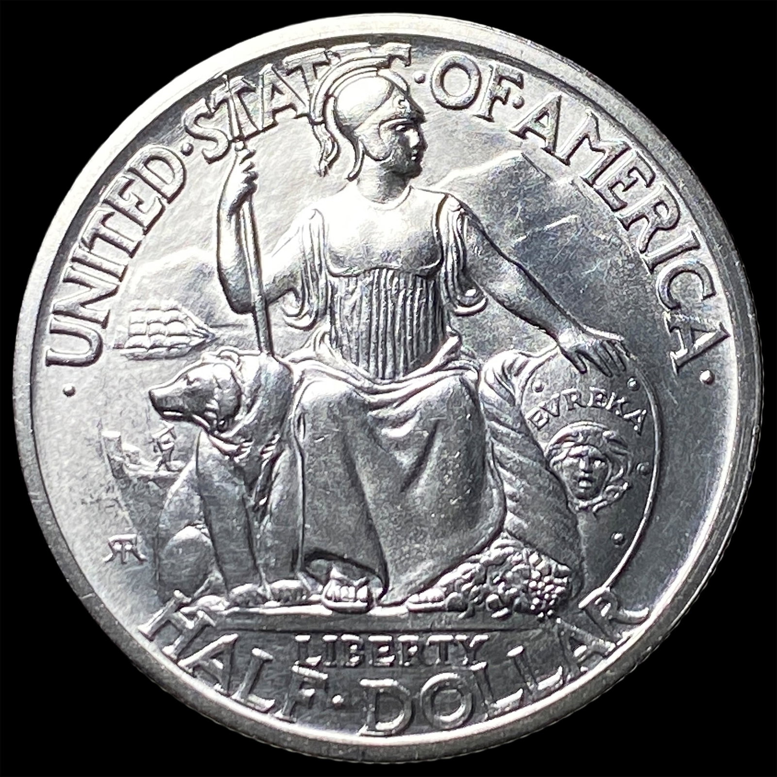1935-S Silver Half Dollar California-Pacific Exposition UNCIRCULATED: 1935-S Silver Half Dollar California-Pacific Exposition UNCIRCULATED