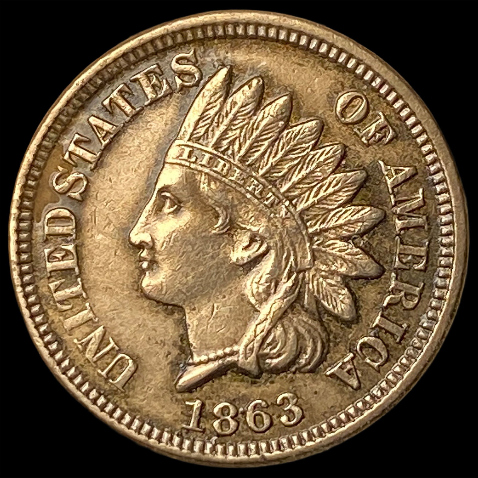 1863 Indian Head Cent CLOSELY UNCIRCULATED (1 of 2)
