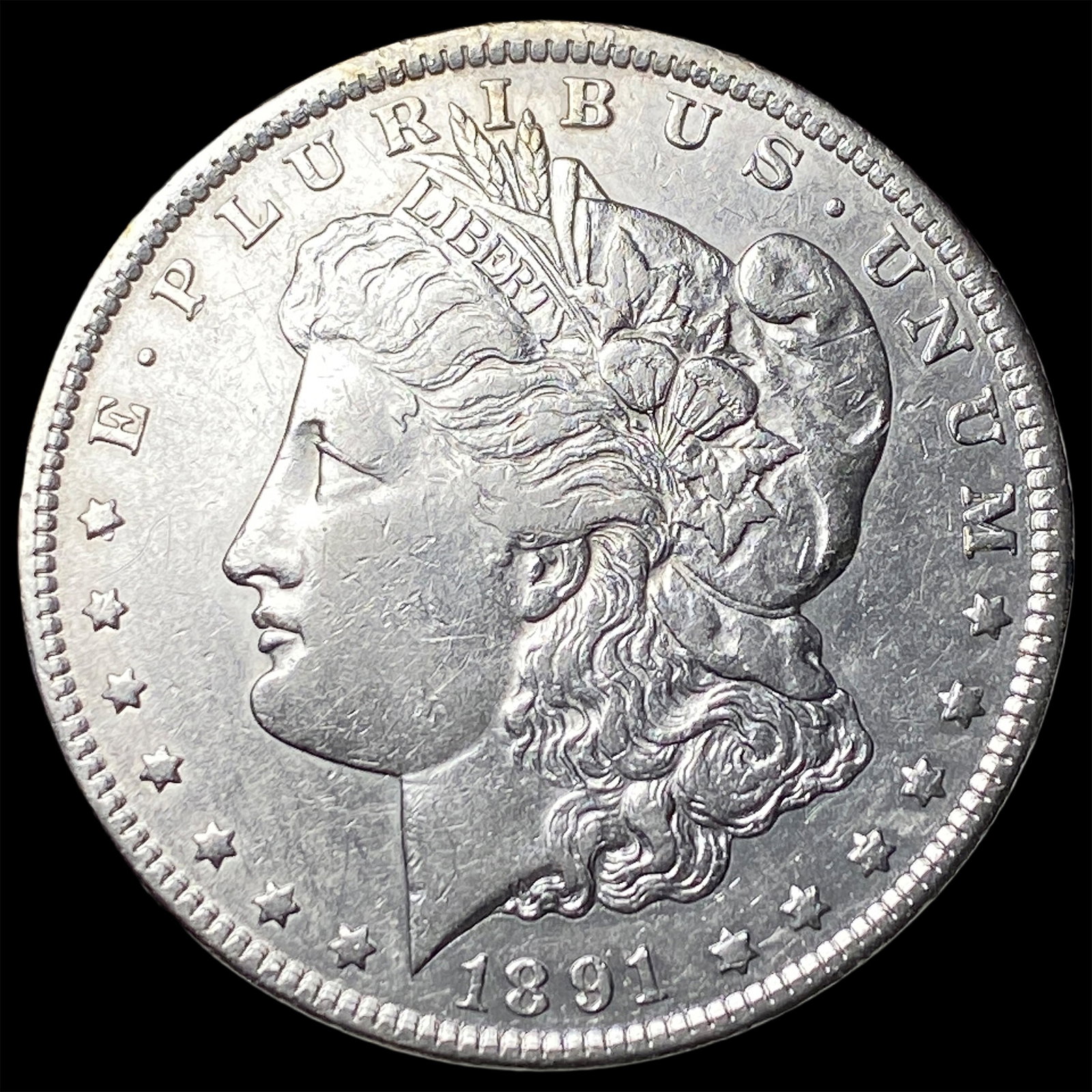 1891-CC Silver Morgan Dollar CLOSELY UNCIRCULATED: 1891-CC Silver Morgan Dollar CLOSELY UNCIRCULATED