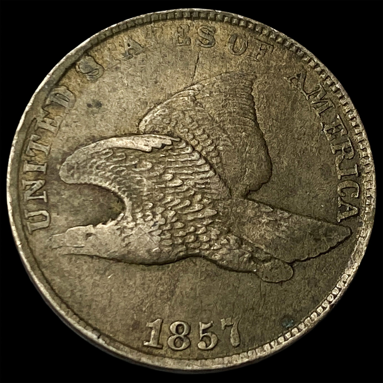 1857 Flying Eagle Cent CLOSELY UNCIRCULATED: 1857 Flying Eagle Cent CLOSELY UNCIRCULATED