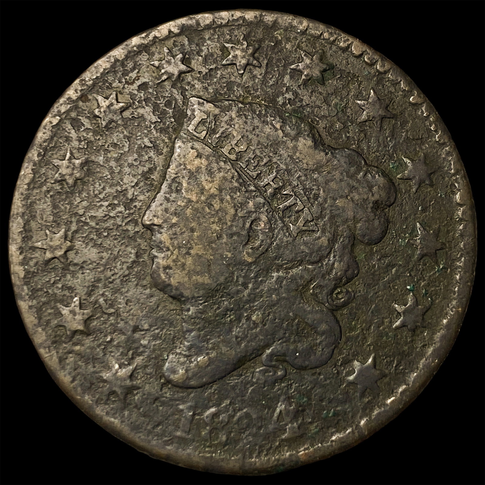 1824 Coronet Head Large Cent LIGHTLY CIRCULATED (1 of 2)