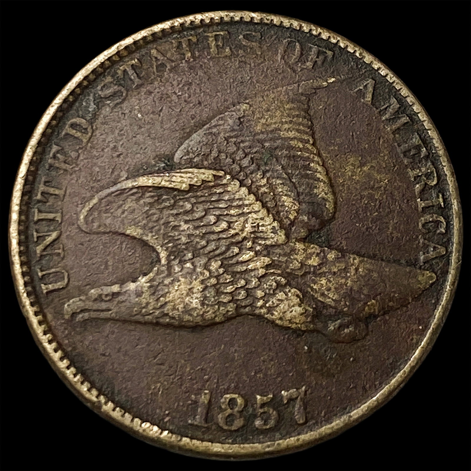 1857 Flying Eagle Cent CLOSELY UNCIRCULATED: 1857 Flying Eagle Cent CLOSELY UNCIRCULATED