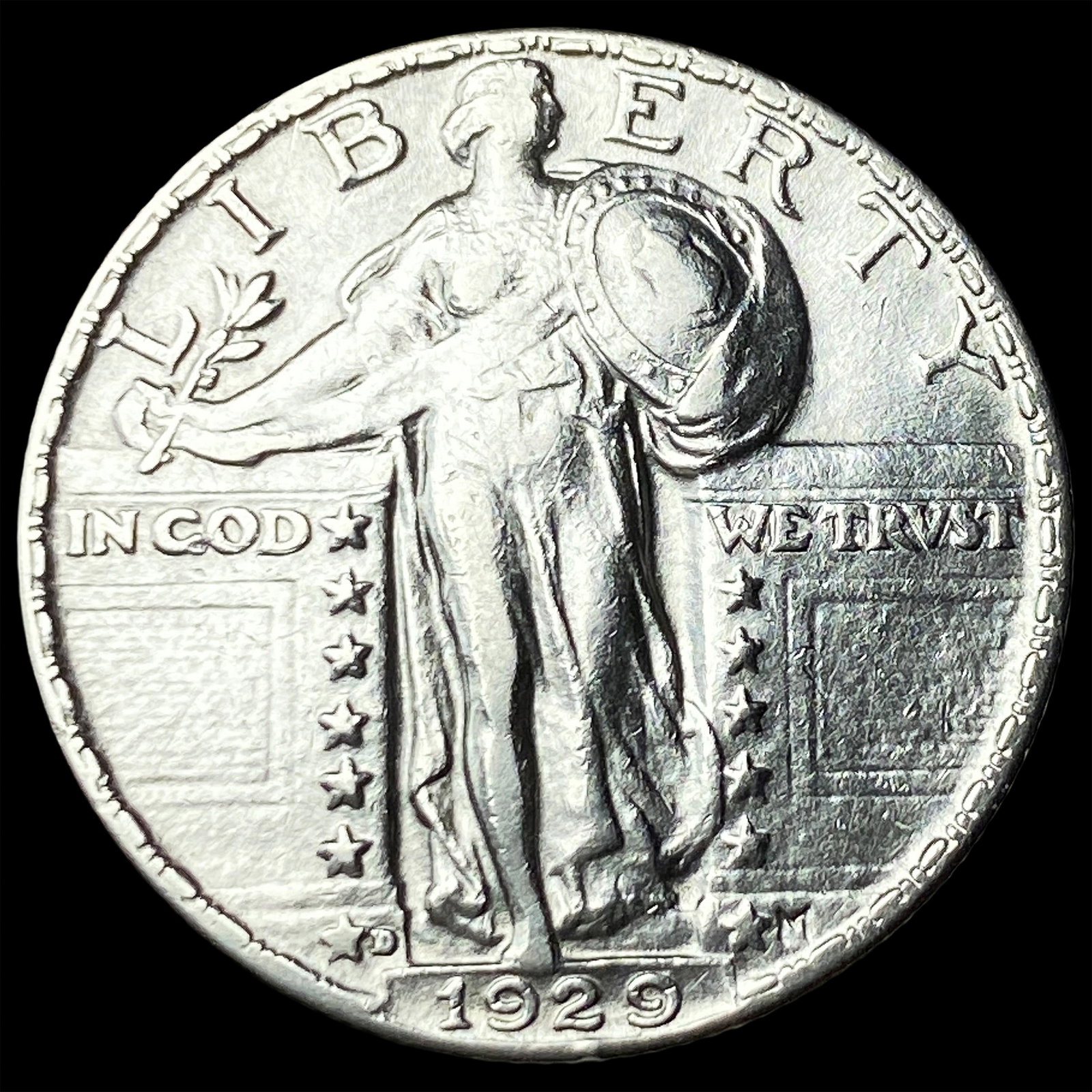 1929-D Standing Liberty Silver Quarter CLOSELY UNCIRCULATED: 1929-D Standing Liberty Silver Quarter CLOSELY UNCIRCULATED