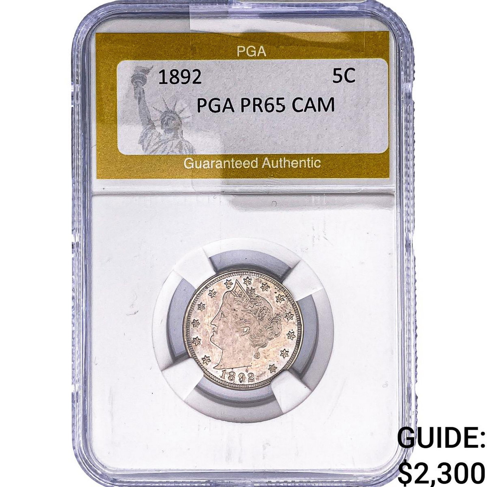 1892 Liberty Victory Nickel PGA PR65 CAM: 1892 Liberty Victory Nickel PGA PR65 CAM