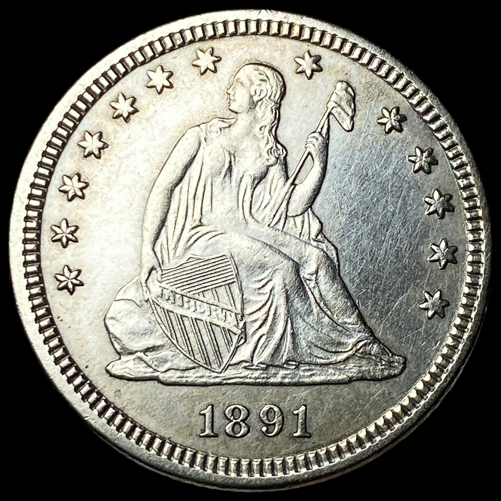 1891 Seated Liberty Quarter UNCIRCULATED (1 of 2)