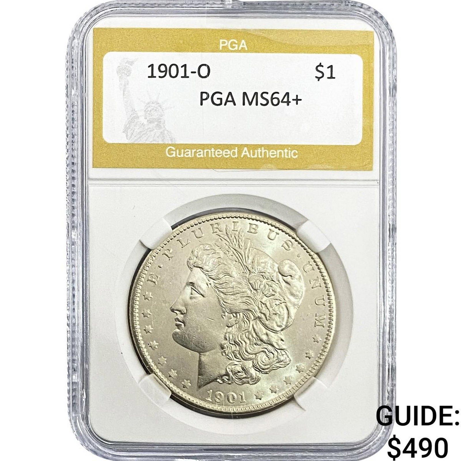 1901-O Morgan Silver Dollar PGA MS64+: 1901-O Morgan Silver Dollar PGA MS64+