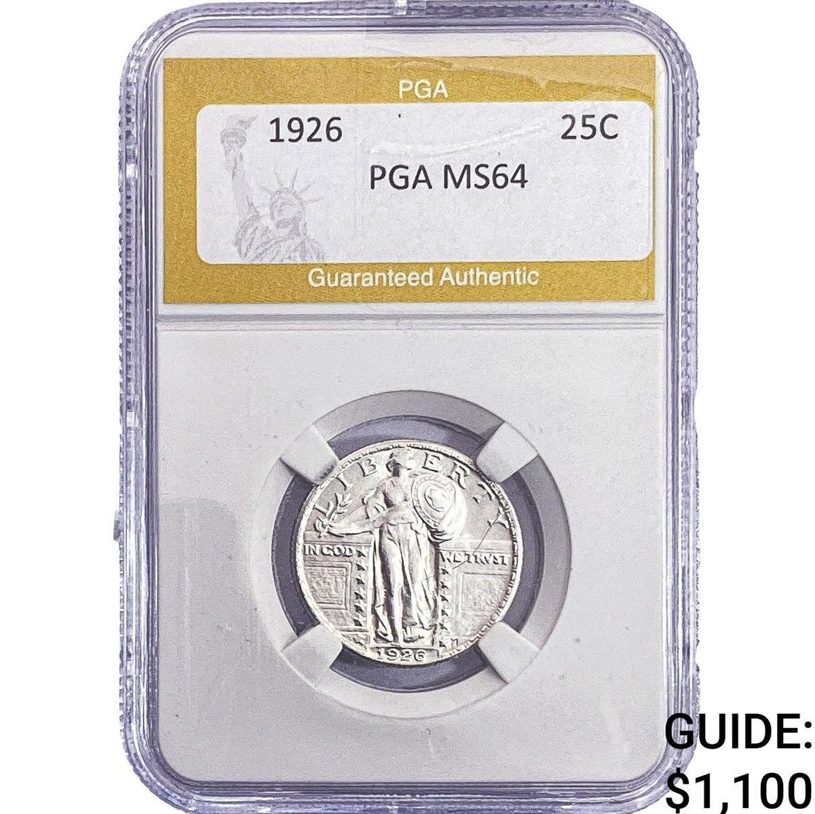 1926 Standing Liberty Quarter PGA MS64: 1926 Standing Liberty Quarter PGA MS64