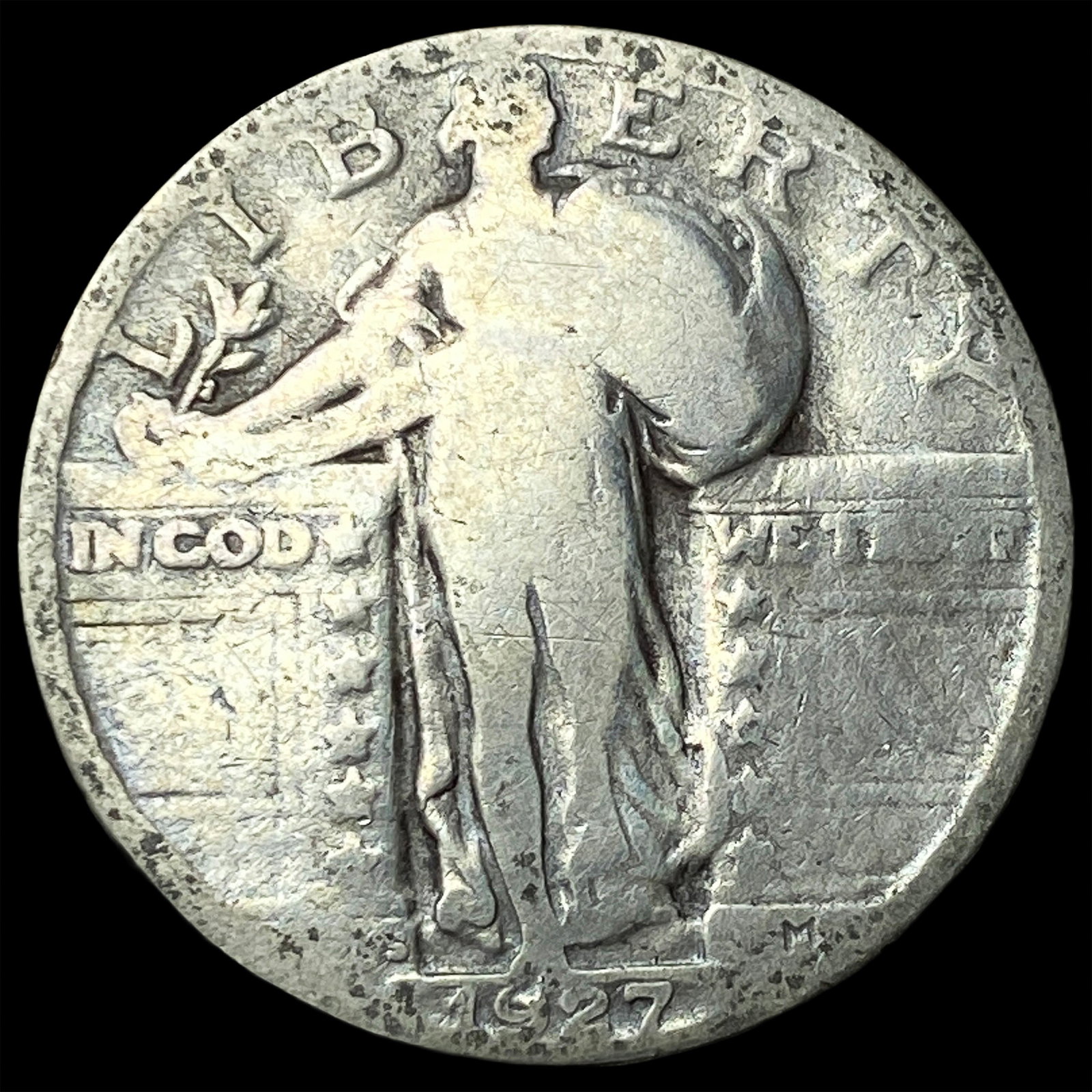 1927-S Standing Liberty Quarter NICELY CIRCULATED: 1927-S Standing Liberty Quarter NICELY CIRCULATED