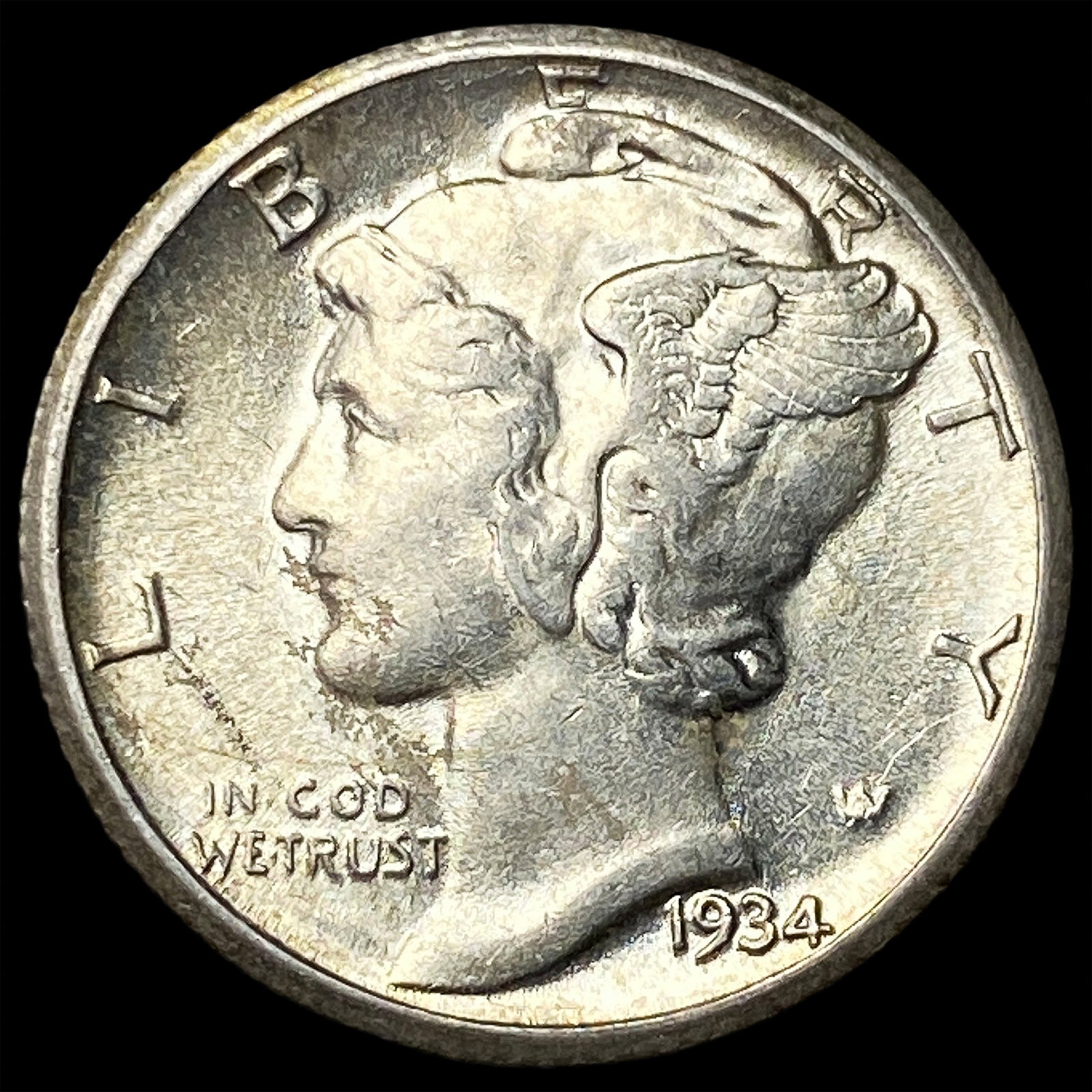 1934-D Silver Mercury Dime UNCIRCULATED (1 of 2)