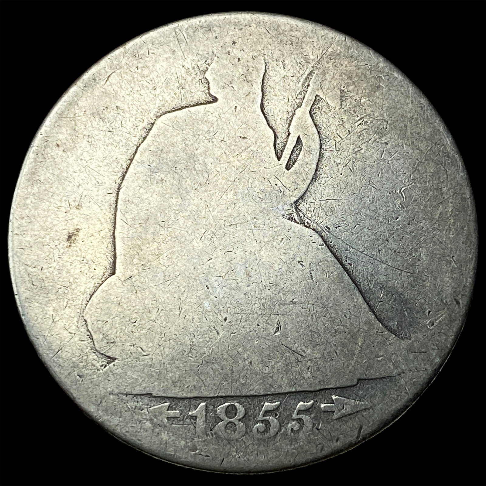 1855-O Arrows Seated Liberty Silver Half Dollar HIGH GRADE: 1855-O Arrows Seated Liberty Silver Half Dollar HIGH GRADE