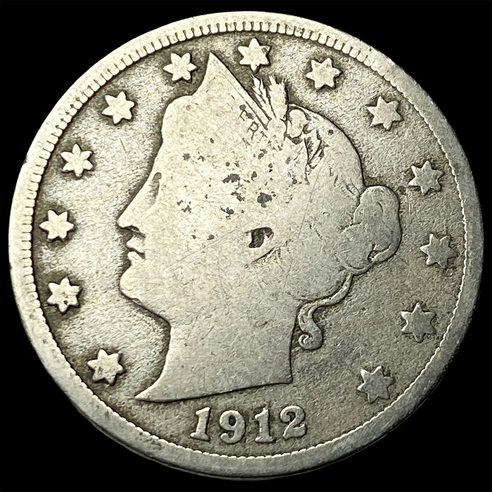 1912-D Liberty Head Nickel NICELY CIRCULATED: 1912-D Liberty Head Nickel NICELY CIRCULATED