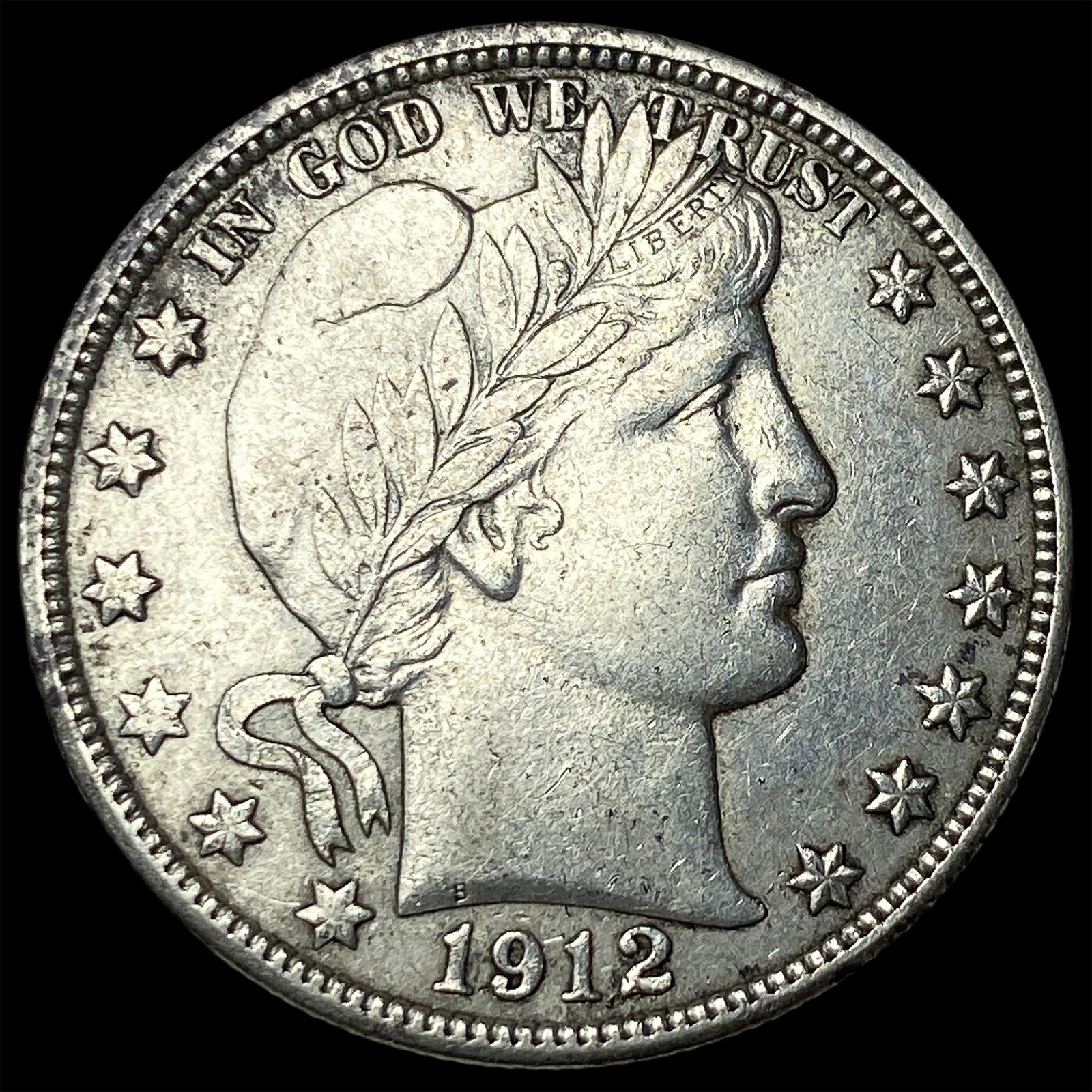 1912-D Silver Barber Half Dollar CLOSELY UNCIRCULATED (1 of 2)