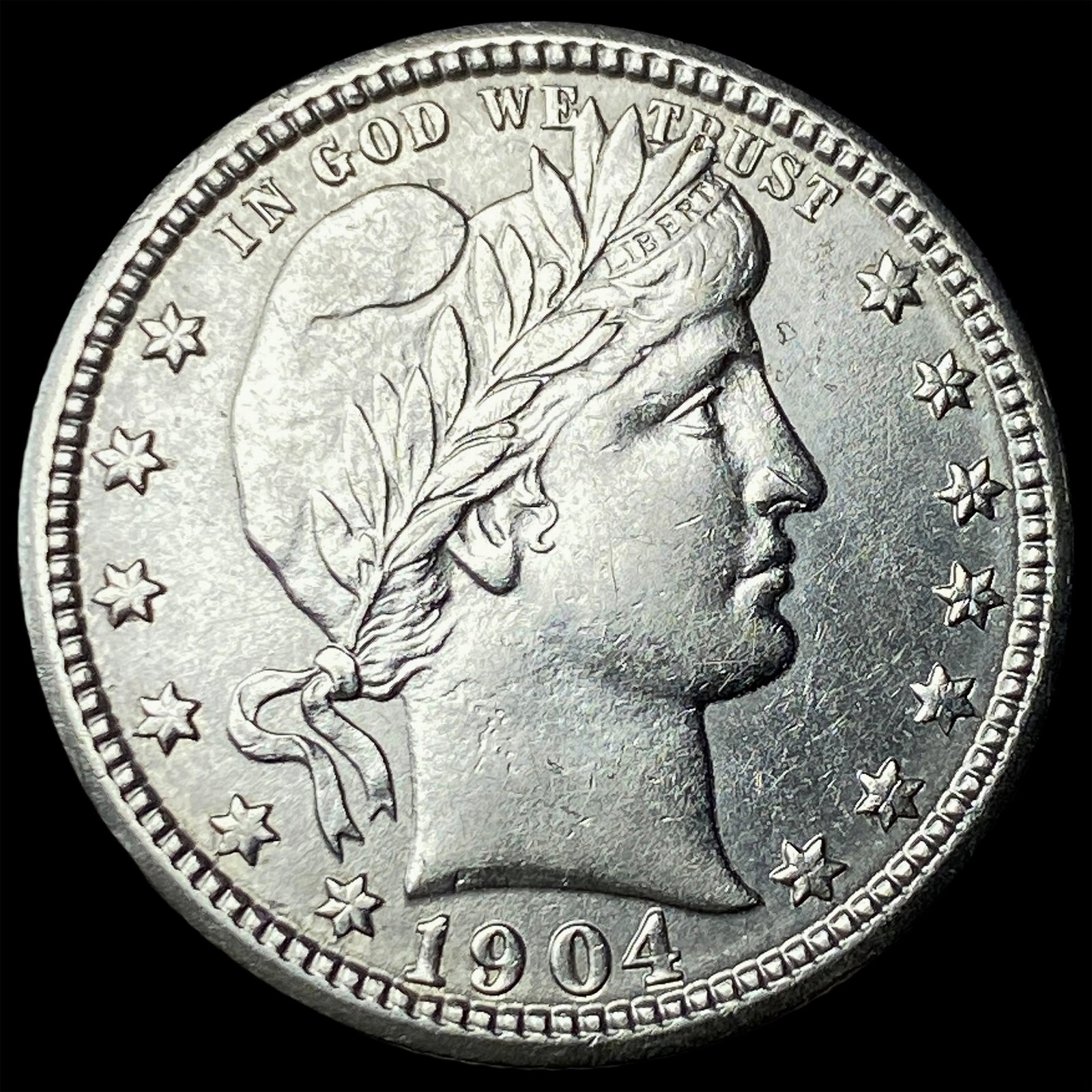1904 Silver Barber Quarter UNCIRCULATED (1 of 2)
