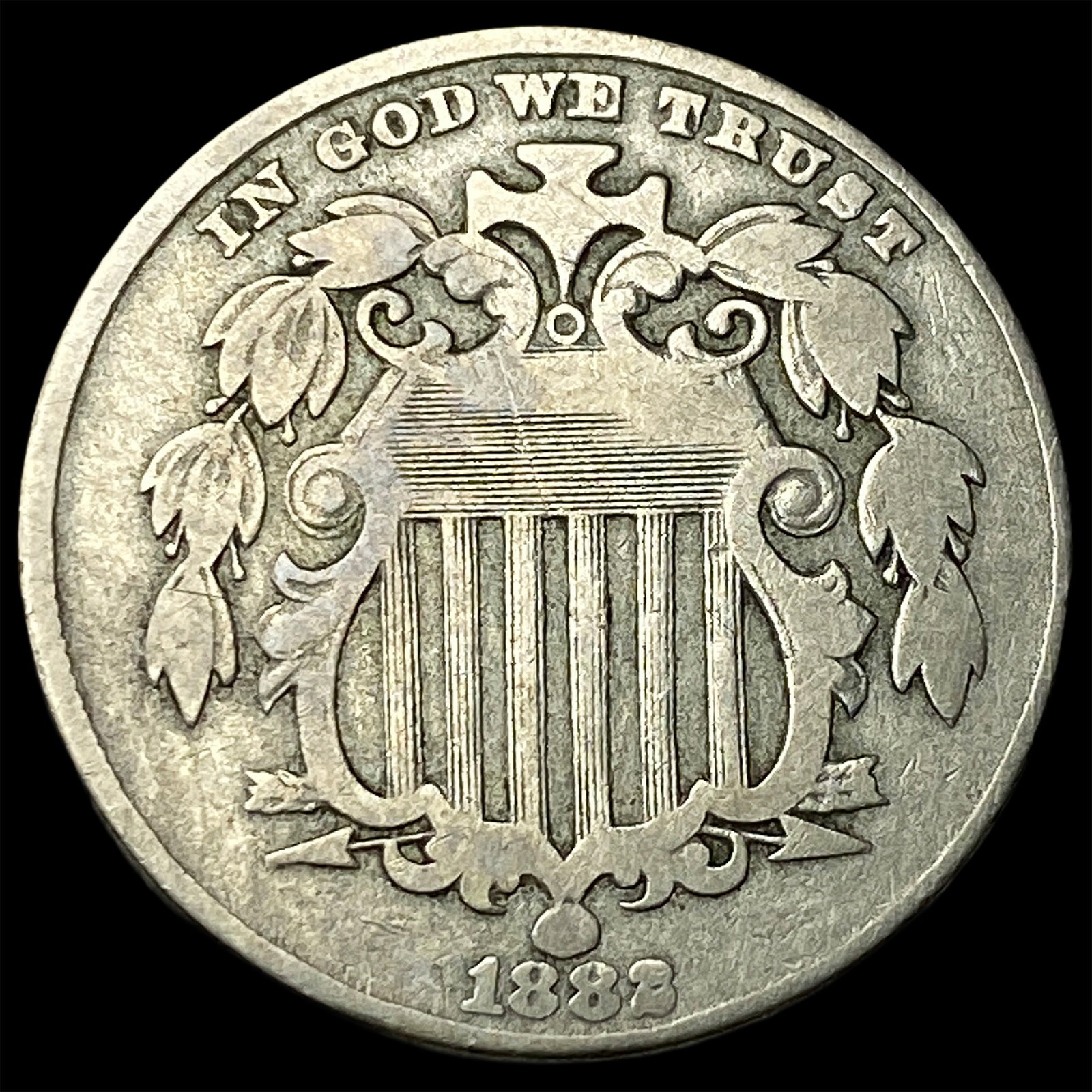 1882 Shield Nickel NICELY CIRCULATED: 1882 Shield Nickel NICELY CIRCULATED