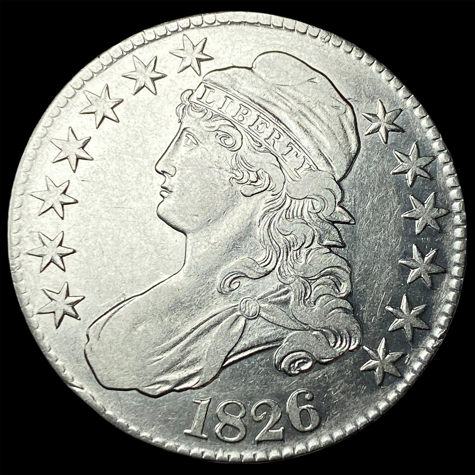 1826 Silver Capped Bust Half Dollar CLOSELY UNCIRCULATED (1 of 2)