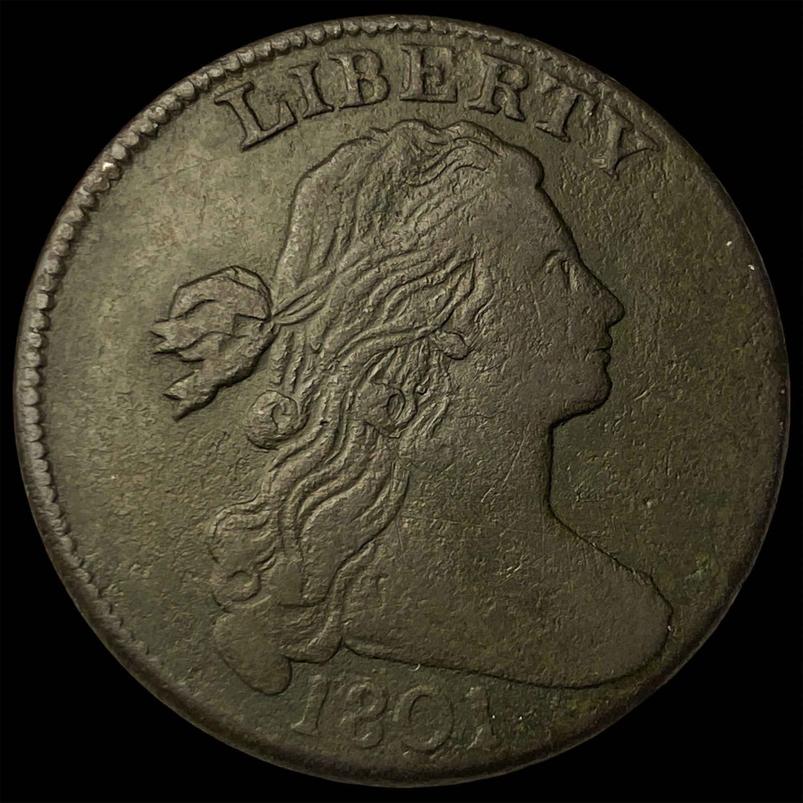 1801 Draped Bust Large Cent LIGHTLY CIRCULATED (1 of 2)