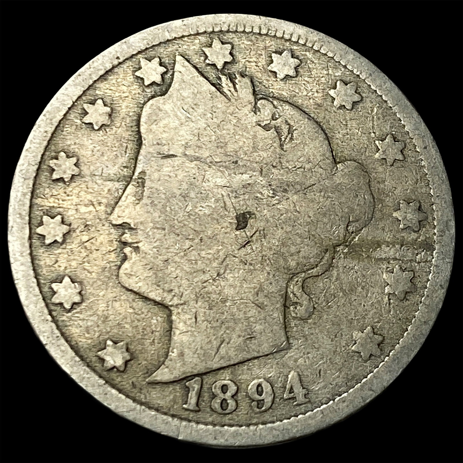 1894 Liberty Head Nickel NICELY CIRCULATED: 1894 Liberty Head Nickel NICELY CIRCULATED