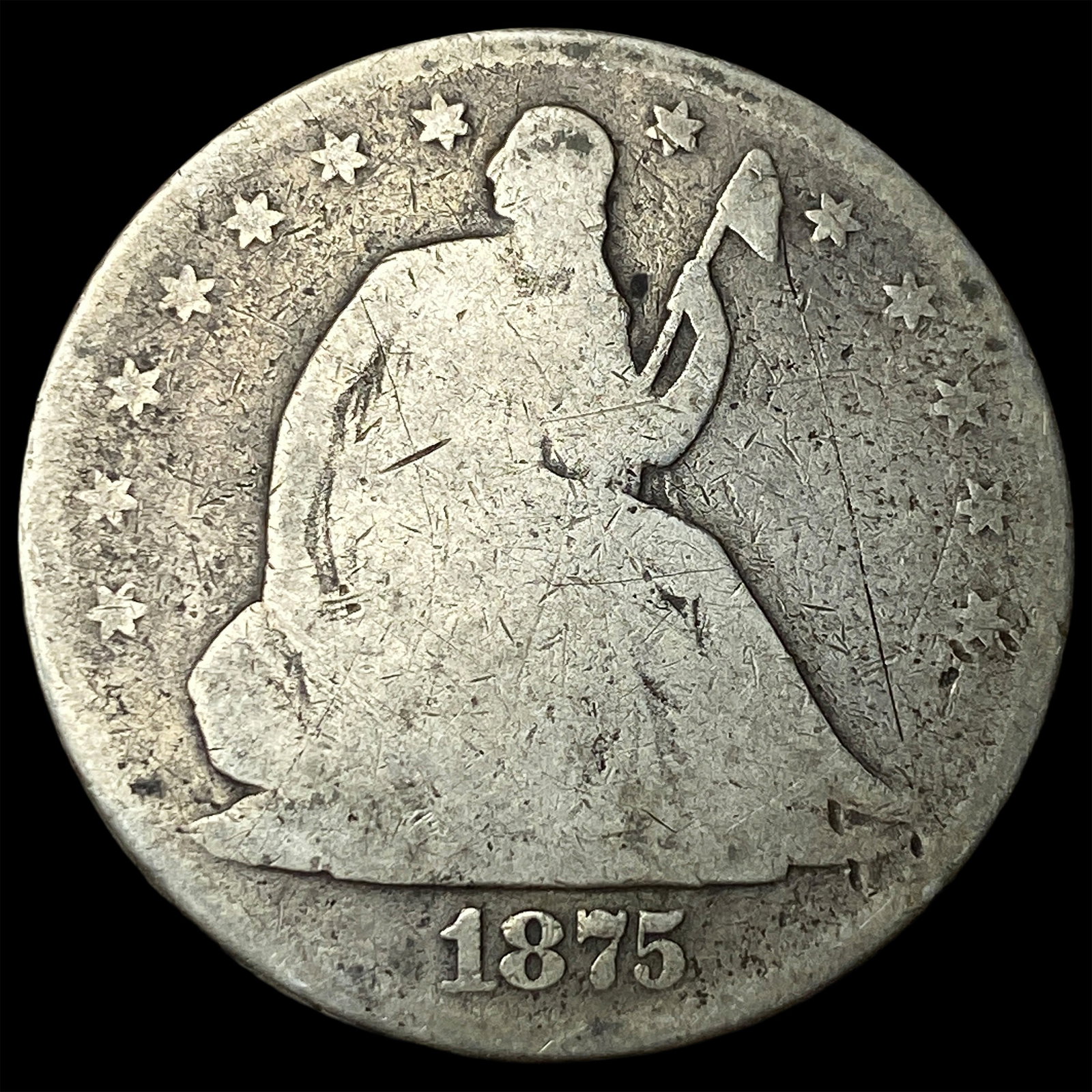 1875 Seated Liberty Half Dollar HIGH GRADE: 1875 Seated Liberty Half Dollar HIGH GRADE