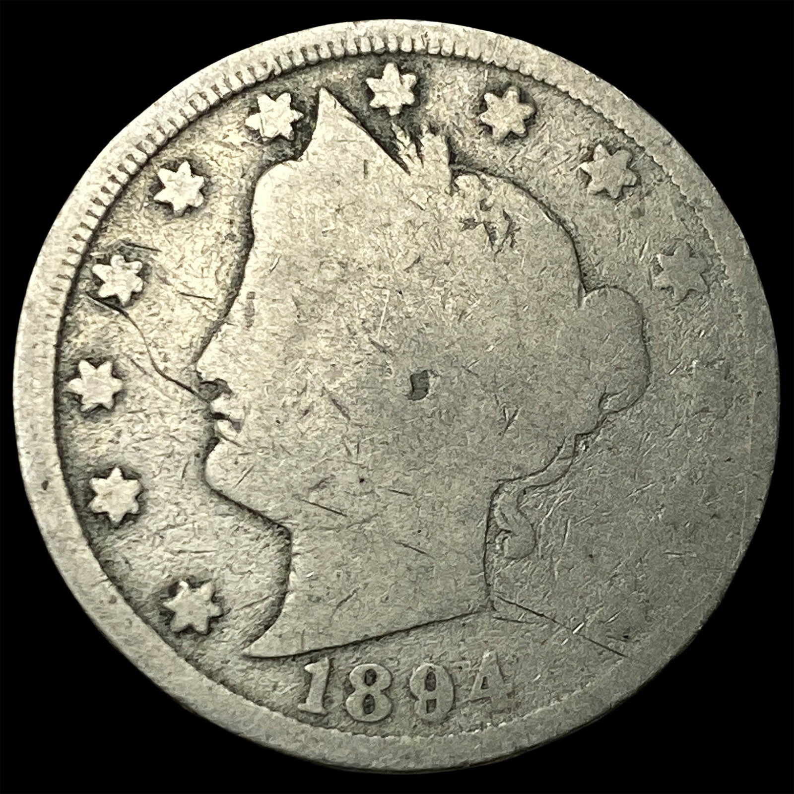1894 Liberty Head Nickel NICELY CIRCULATED: 1894 Liberty Head Nickel NICELY CIRCULATED