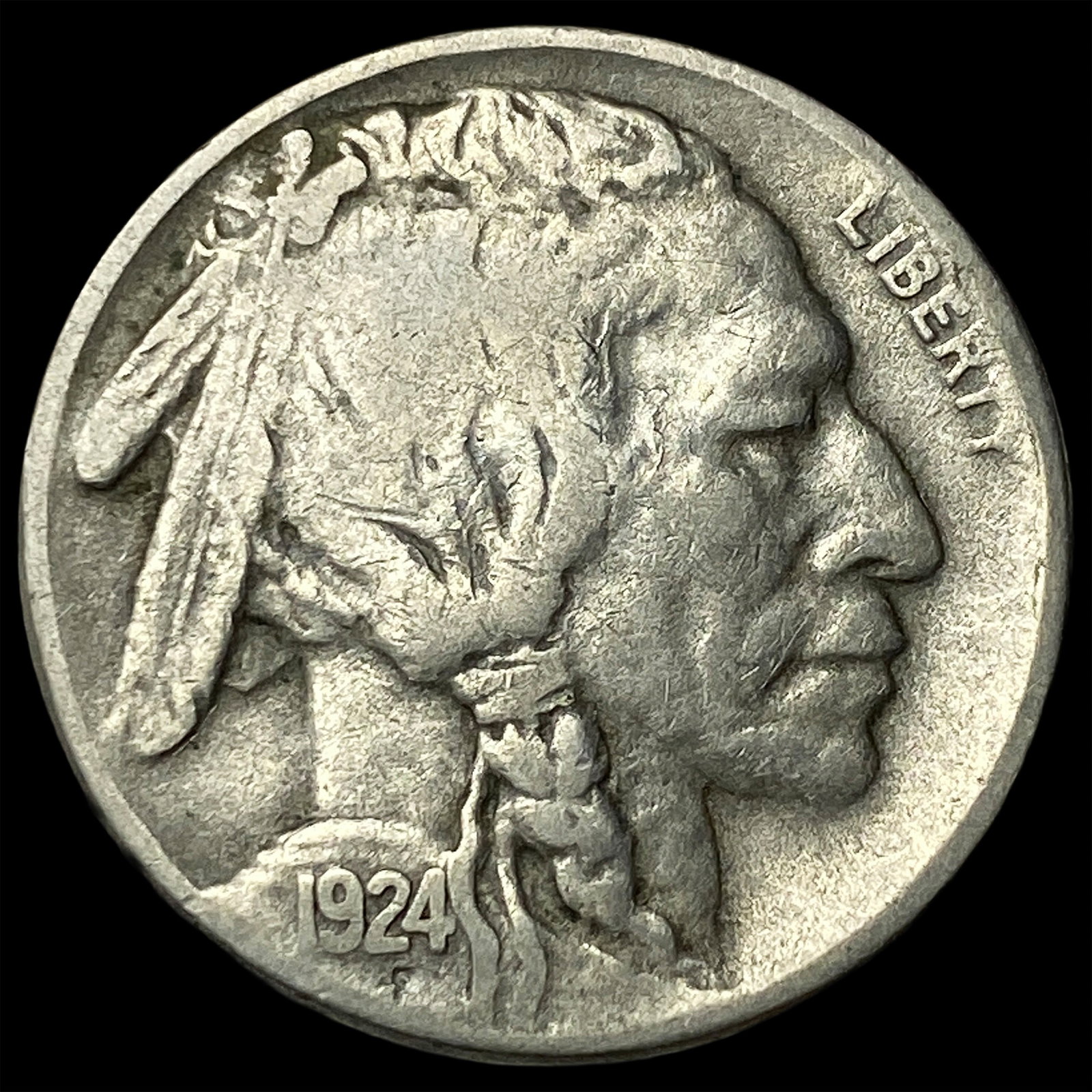 1924-S Buffalo Nickel NEARLY UNCIRCULATED: 1924-S Buffalo Nickel NEARLY UNCIRCULATED