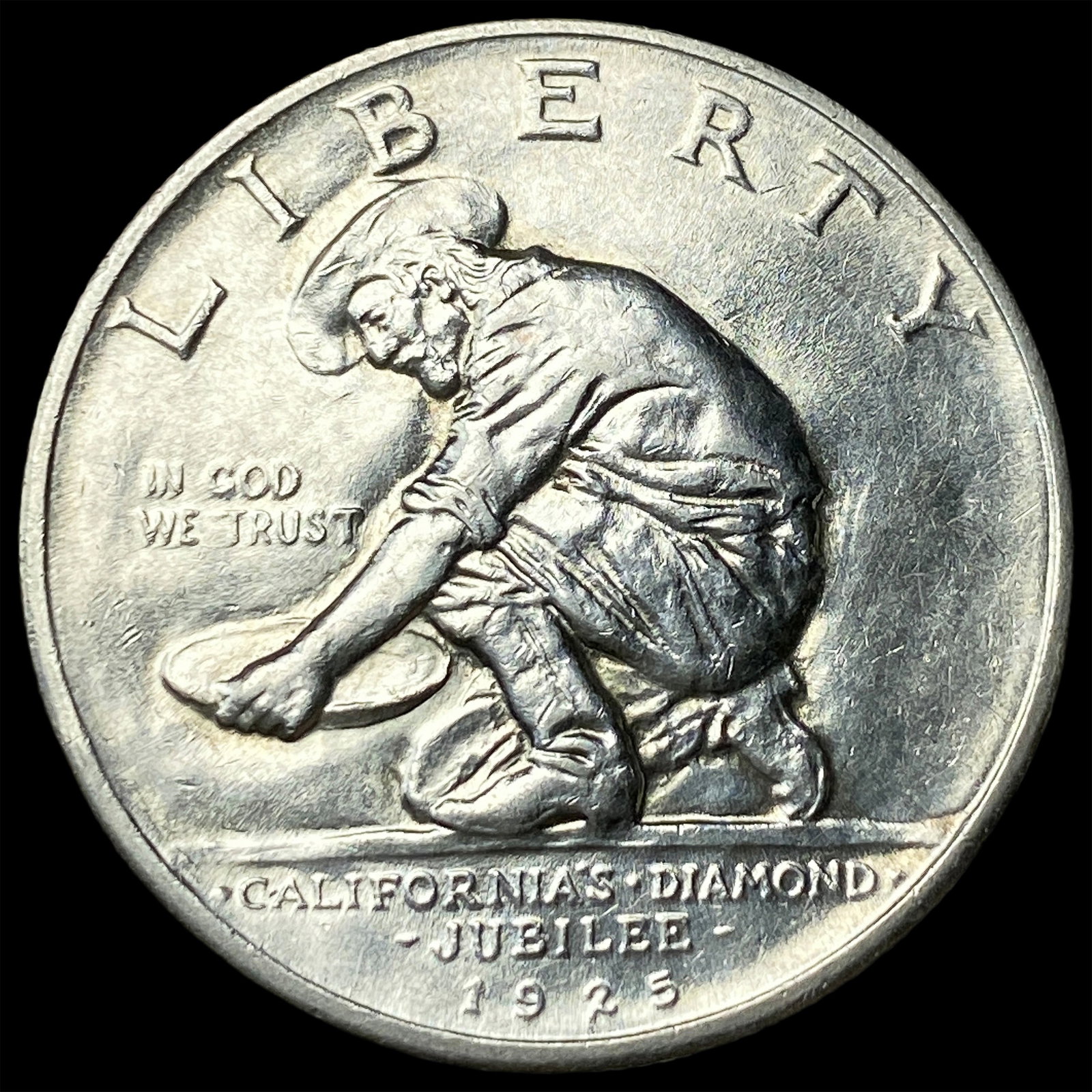 1925-S Silver California Jubilee Half Dollar CLOSELY UNCIRCULATED (1 of 2)